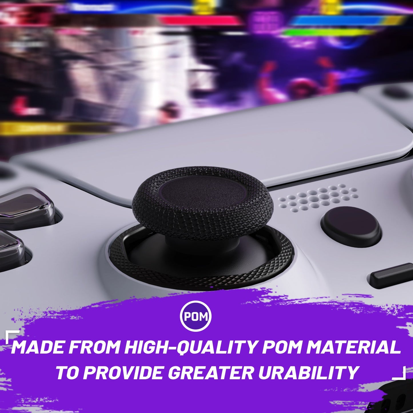 Redesigned Octagonal Gated Sticks Accent Rings for eXtremeRate Luna Shell for PS5 Controller, Replacement Accessory for eXtremeRate Ghost Shell for PS4 Controller - Not for Standard Faceplate - Black eXtremeRate