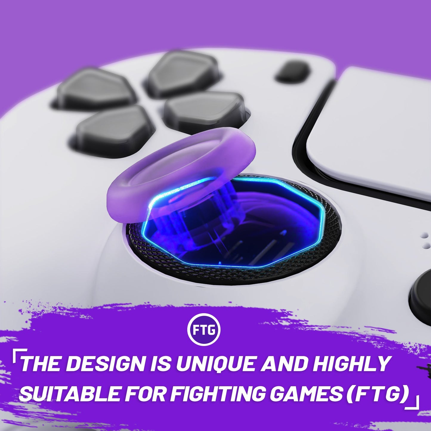 Redesigned Octagonal Gated Sticks Accent Rings for eXtremeRate Luna Shell for PS5 Controller, Replacement Accessory for eXtremeRate Ghost Shell for PS4 Controller - Not for Standard Faceplate - Black eXtremeRate