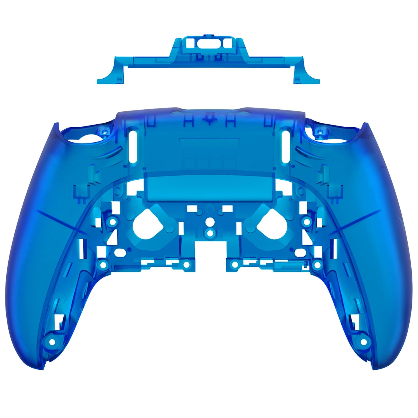 Replacement Back Housing Bottom Shell Compatible with PS5 Edge Controller - Clear Blue eXtremeRate