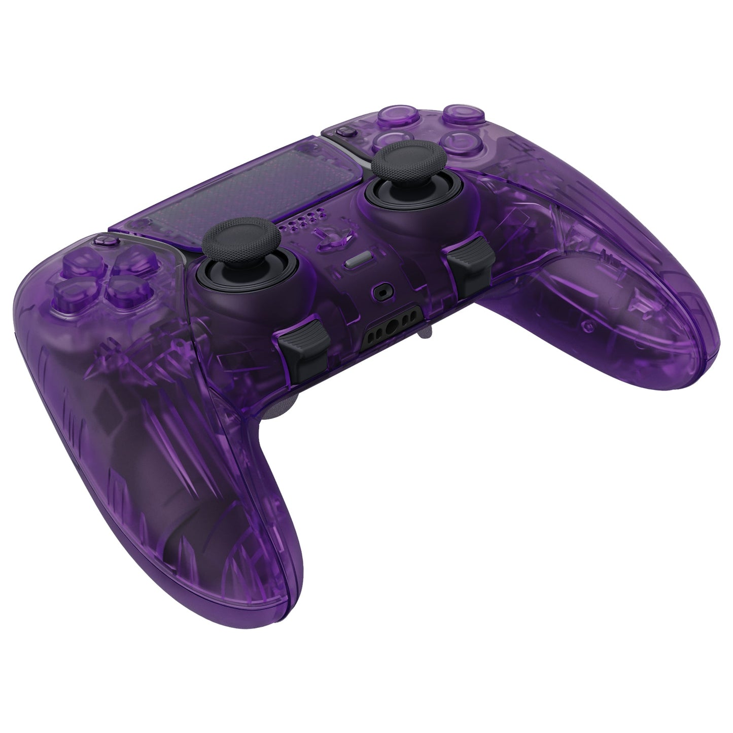 Replacement Full Set Shells with Buttons Compatible with PS5 Edge Controller - Clear Atomic Purple eXtremeRate