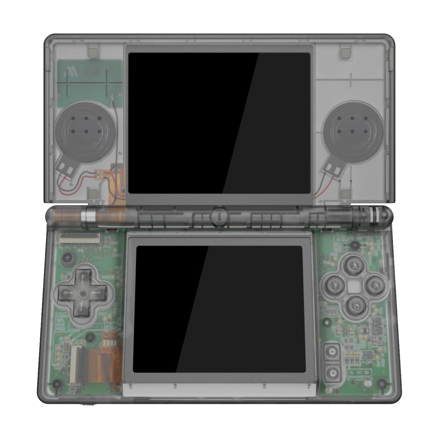Replacement Shell for Nintendo DS Lite And Screen Lens for Nintendo DS Lite NDSL - Clear Black eXtremeRate