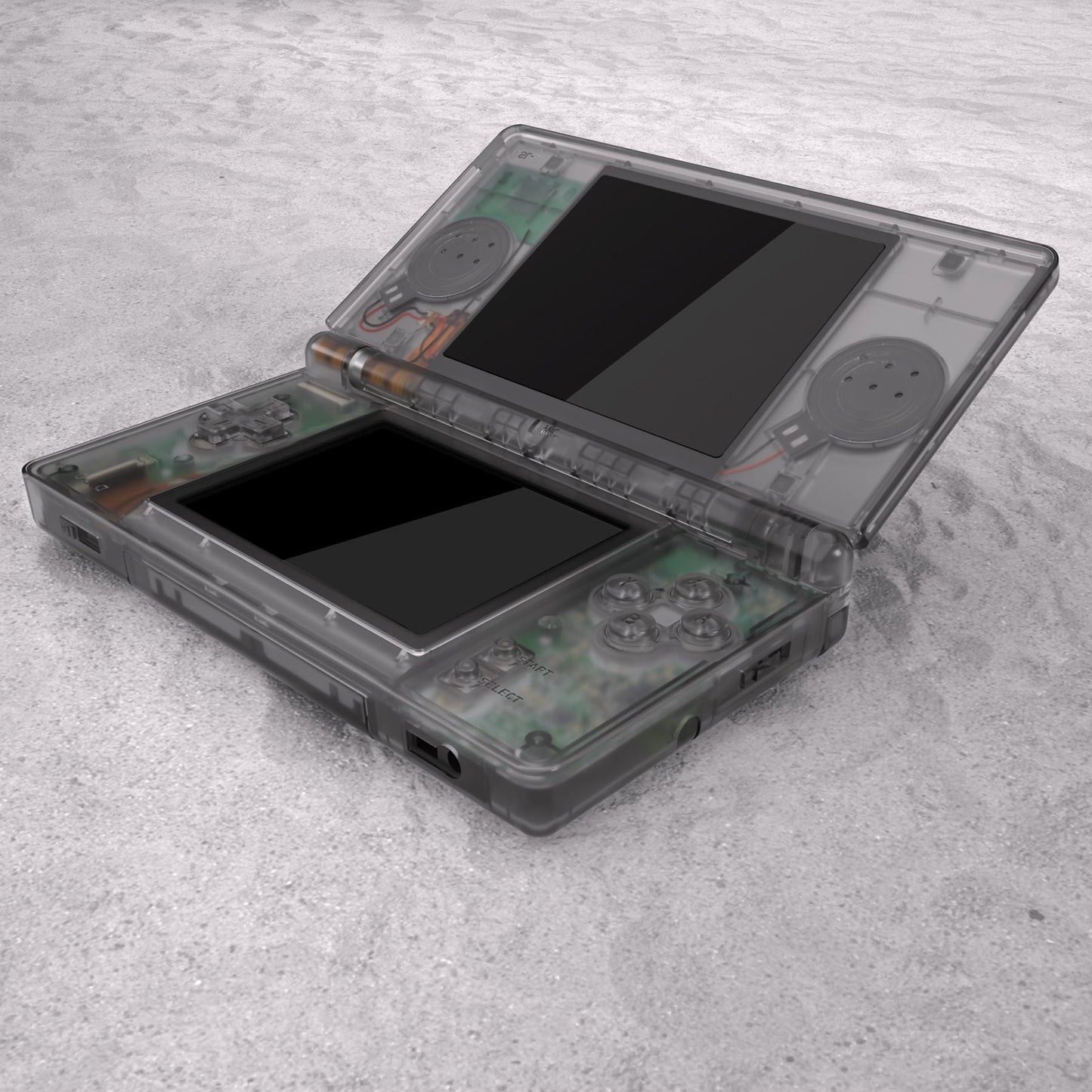 Replacement Shell for Nintendo DS Lite And Screen Lens for Nintendo DS Lite NDSL - Clear Black eXtremeRate