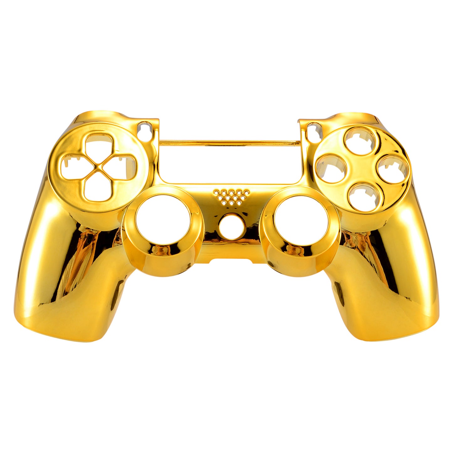 eXtremeRate PS4 Slim Proコントローラー(CUH-ZCT2 JDM-040/050/055)用交換フロントハウジングシェル【クロームゴールド】