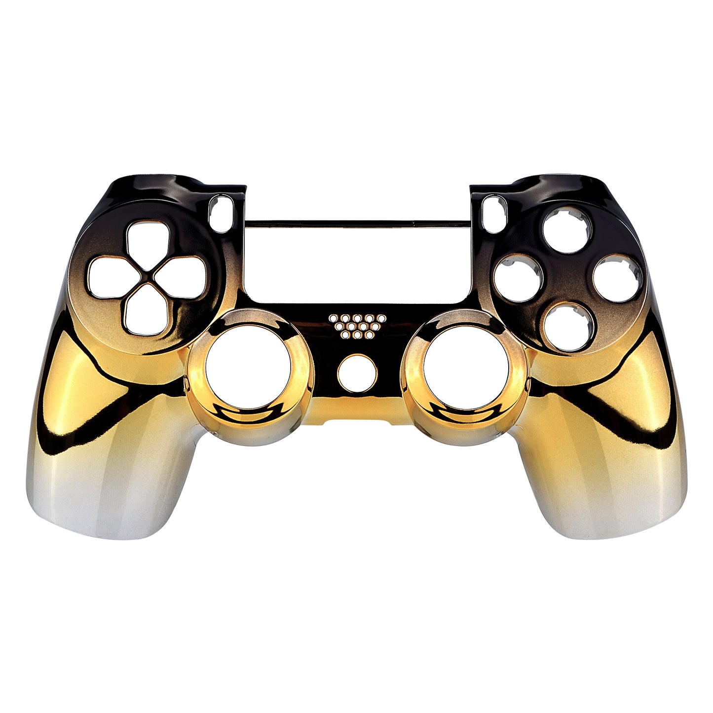 eXtremeRate PS4 Slim Proコントローラー(CUH-ZCT2 JDM-040/050/055)用交換フロントハウジングシェル【クロームゴールド】