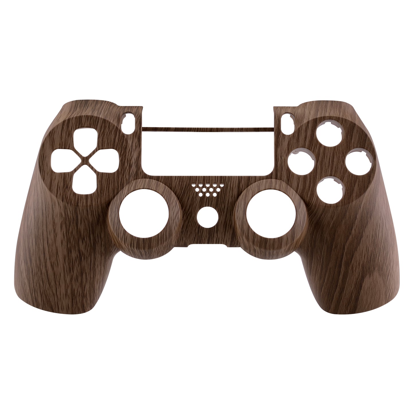 eXtremeRate PS4 Slim Proコントローラー(CUH-ZCT2 JDM-040/050/055)用交換フロントハウジングシェル【木目調デザイン】