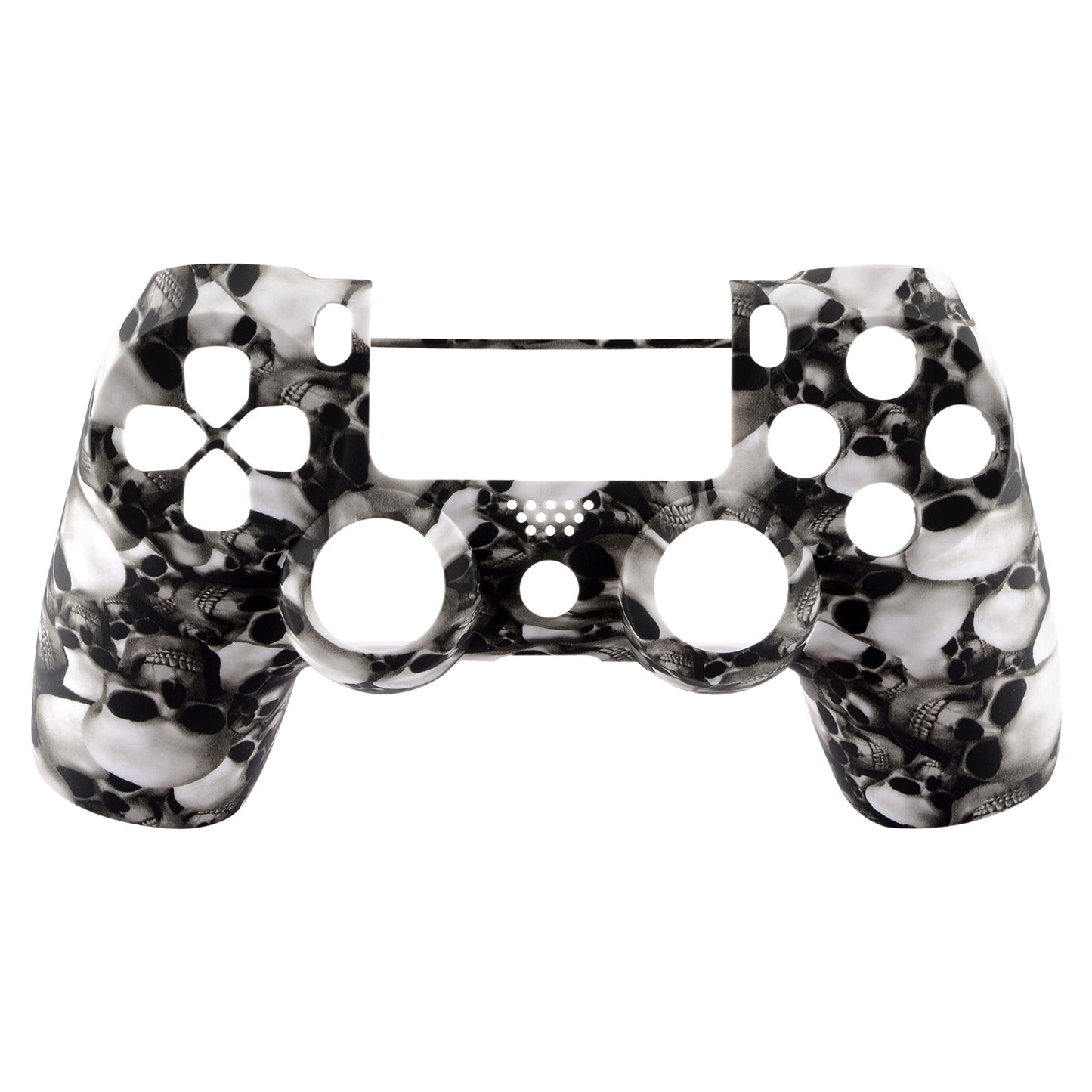 eXtremeRate PS4 Slim Proコントローラー(CUH-ZCT2 JDM-040/050/055)用交換フロントハウジングシェル【幽霊頭骨】