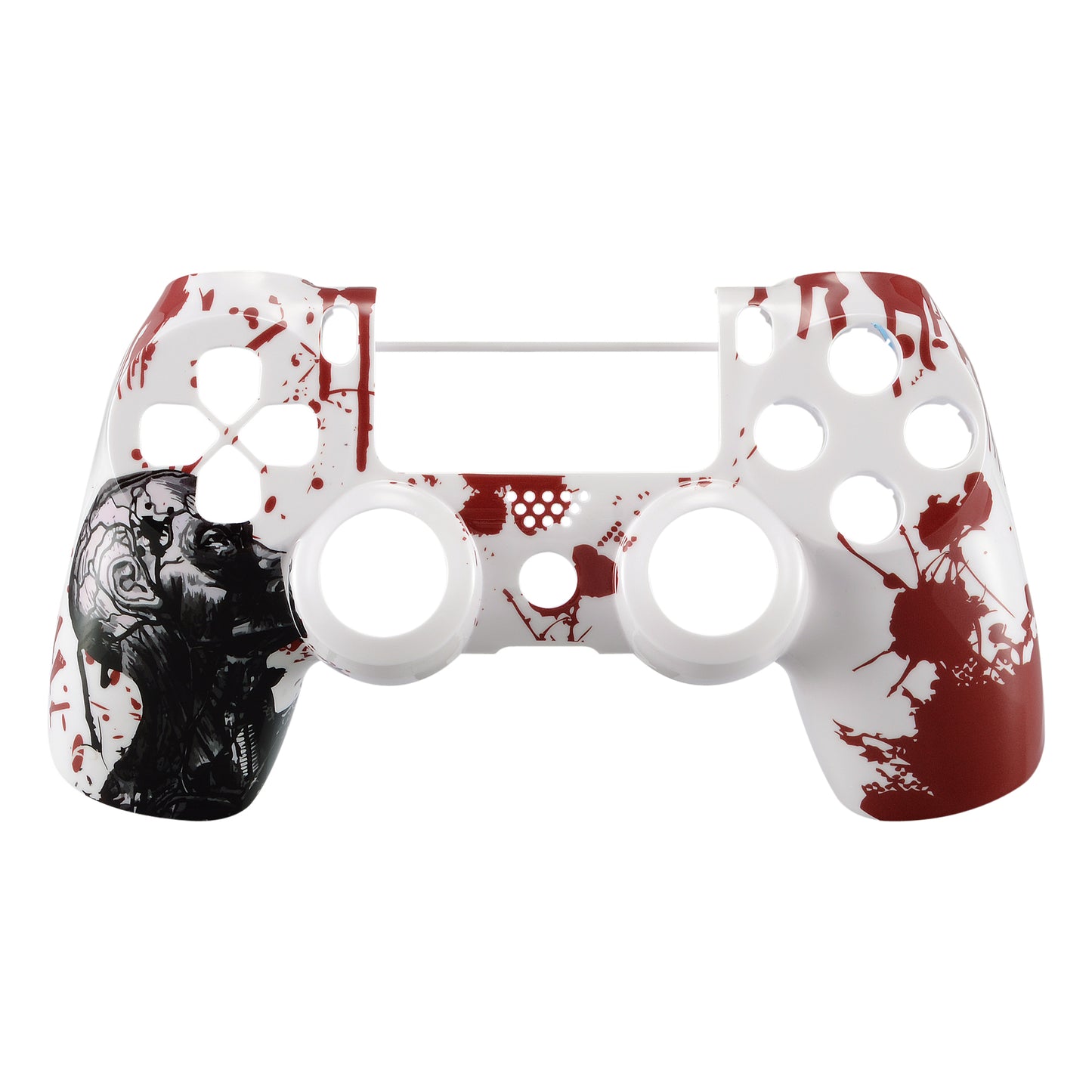 eXtremeRate PS4 Slim Proコントローラー(CUH-ZCT2 JDM-040/050/055)用交換フロントハウジングシェル【ゾンビ】