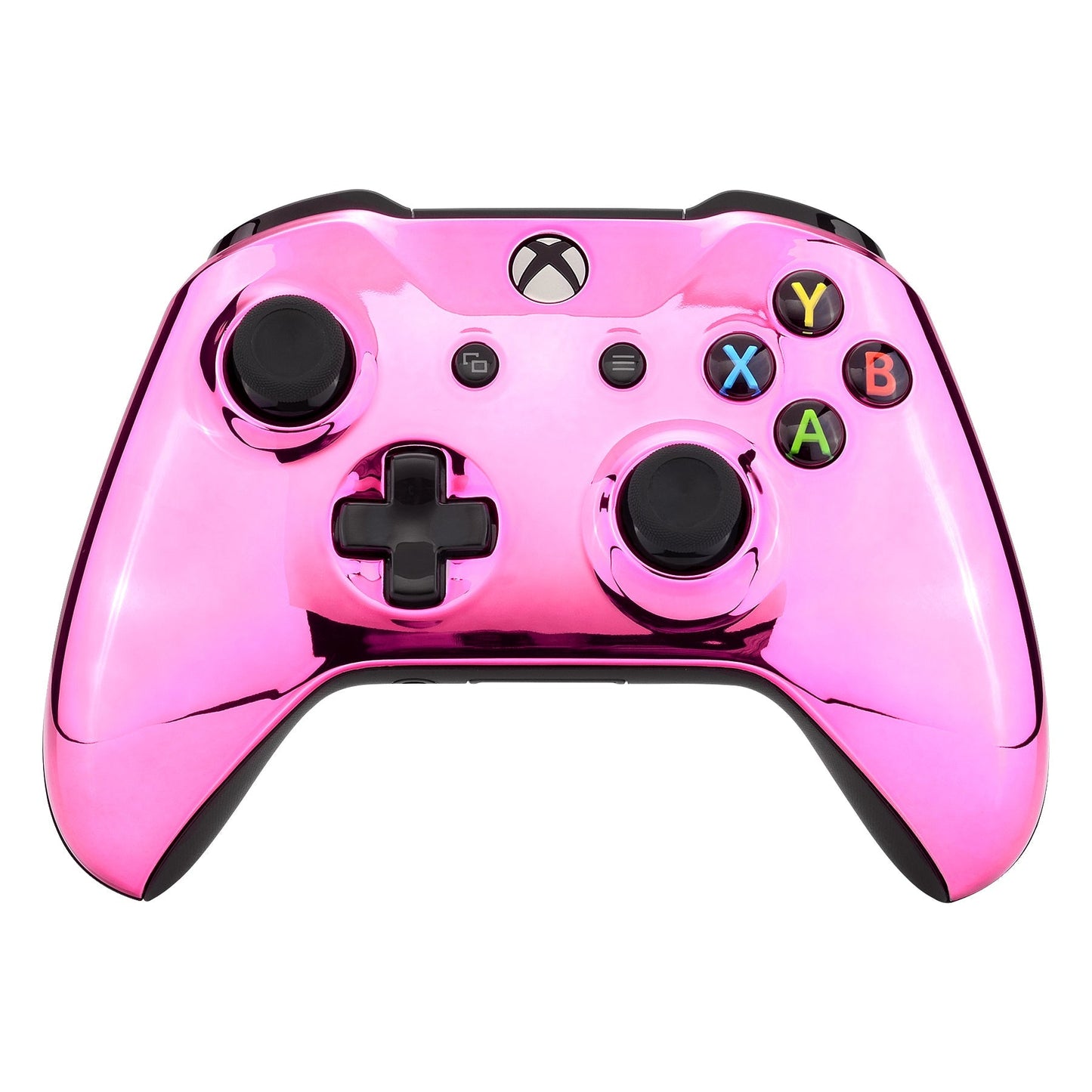 eXtremeRate Retail Chrome Pink Edition Front Housing Shell Faceplate for Xbox One S & Xbox One X Controller (Model 1708) - SXOFD06