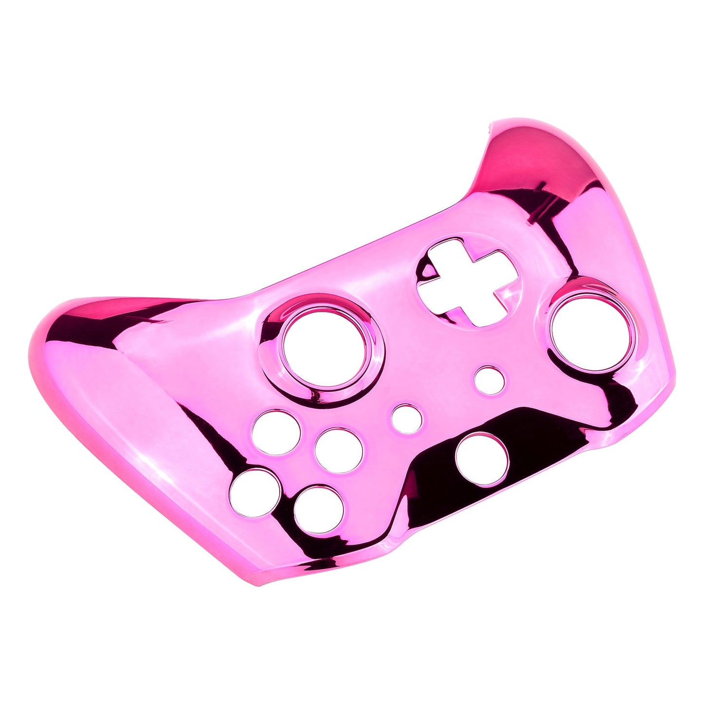 eXtremeRate Retail Chrome Pink Edition Front Housing Shell Faceplate for Xbox One S & Xbox One X Controller (Model 1708) - SXOFD06