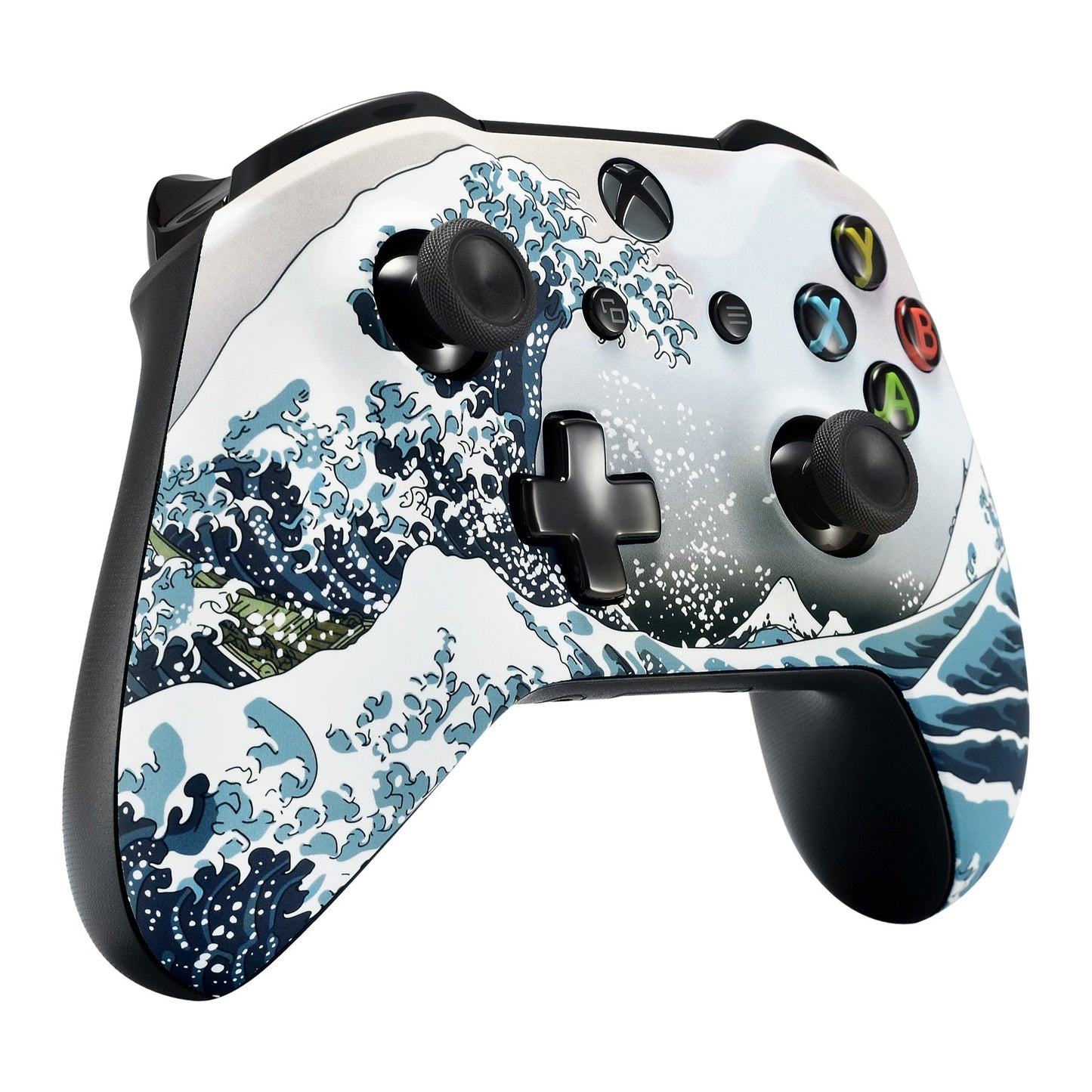 eXtremeRate Retail The Great Wave Patterned Soft Touch Front Shell for Xbox One X & One S Remote Controller - SXOFT17X