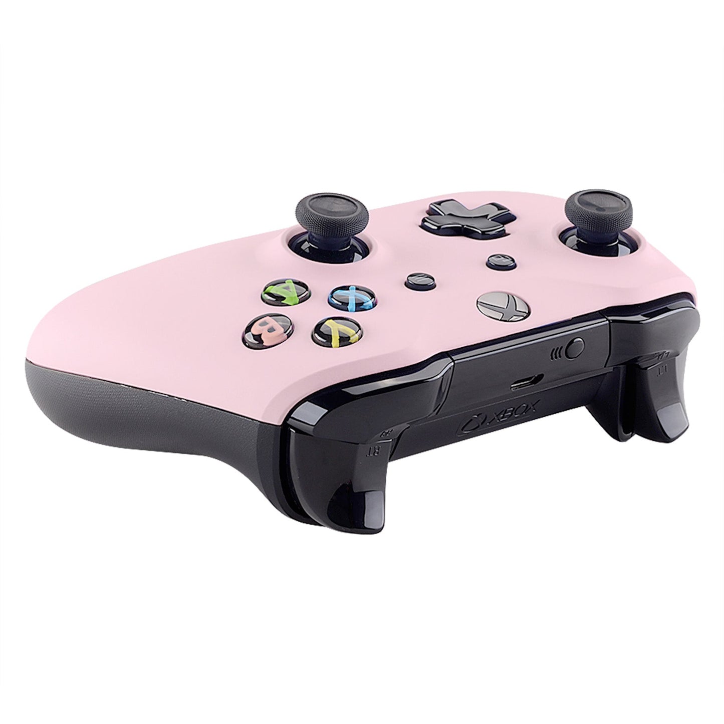 eXtremeRate Retail Cherry Blossoms Pink Soft Touch Faceplate Cover Front Housing Shell Case Replacement Kit for Xbox One S & Xbox One X Controller (Model 1708) - SXOFX17