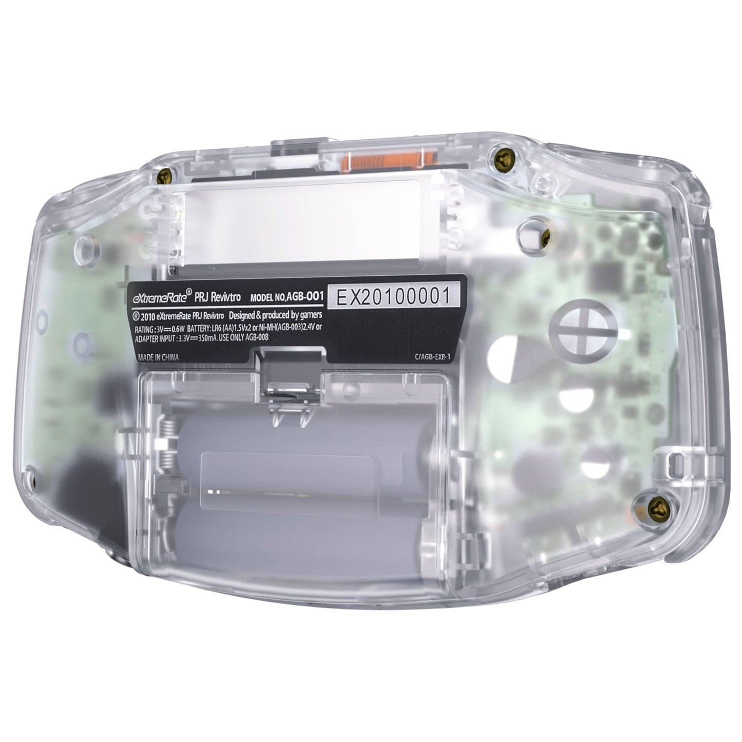 eXtremeRate Retail IPS Ready Upgraded Clear GBA Replacement Shell Full Housing Cover Buttons for Gameboy Advance - Compatible with Both IPS & Standard LCD - Console & IPS Screen NOT Included - TAGM5001