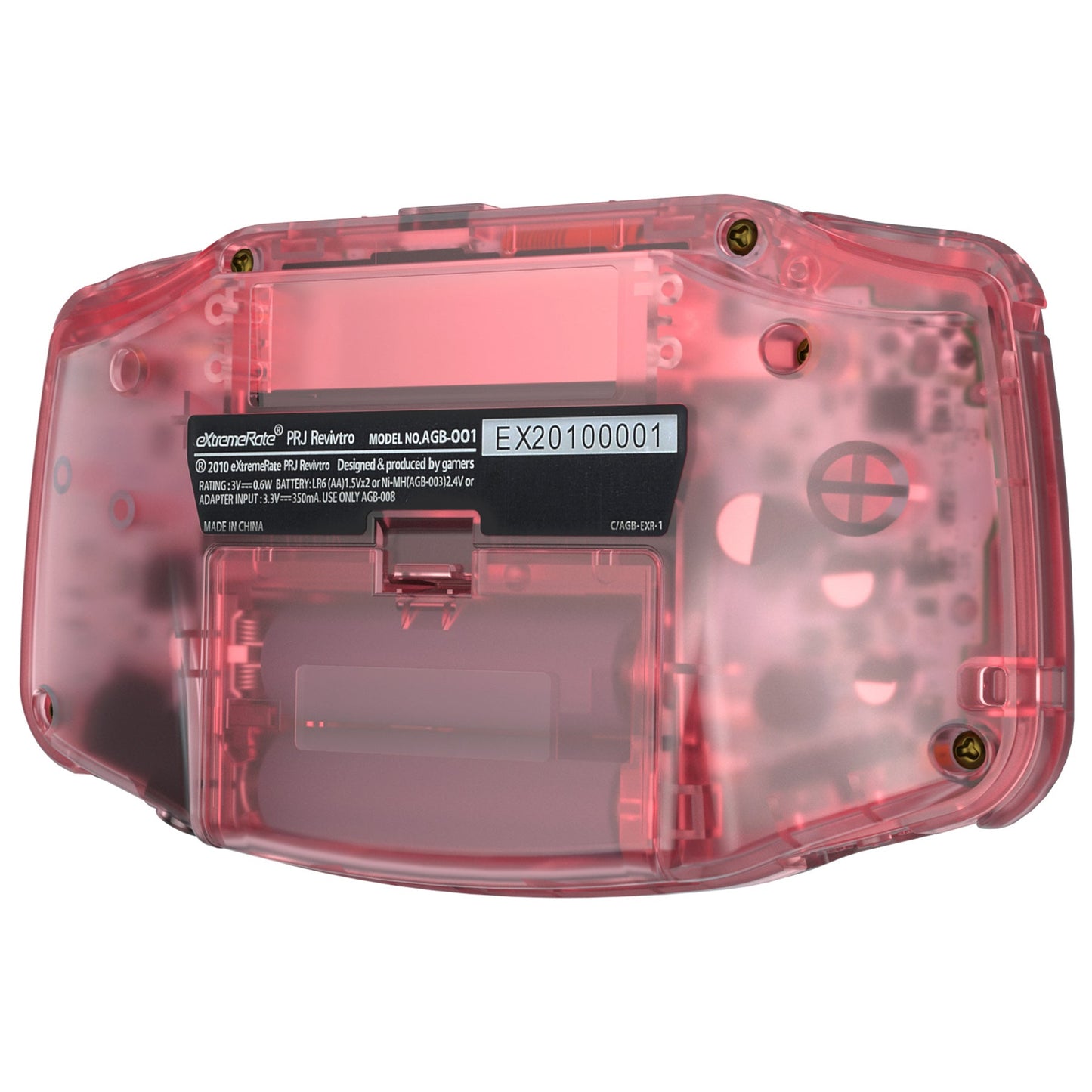 eXtremeRate Retail IPS Ready Upgraded Cherry Pink - White Screen Lens GBA Replacement Shell Full Housing Cover Buttons for Gameboy Advance - Compatible with Both IPS & Standard LCD - Console & IPS Screen NOT Included - TAGM5007