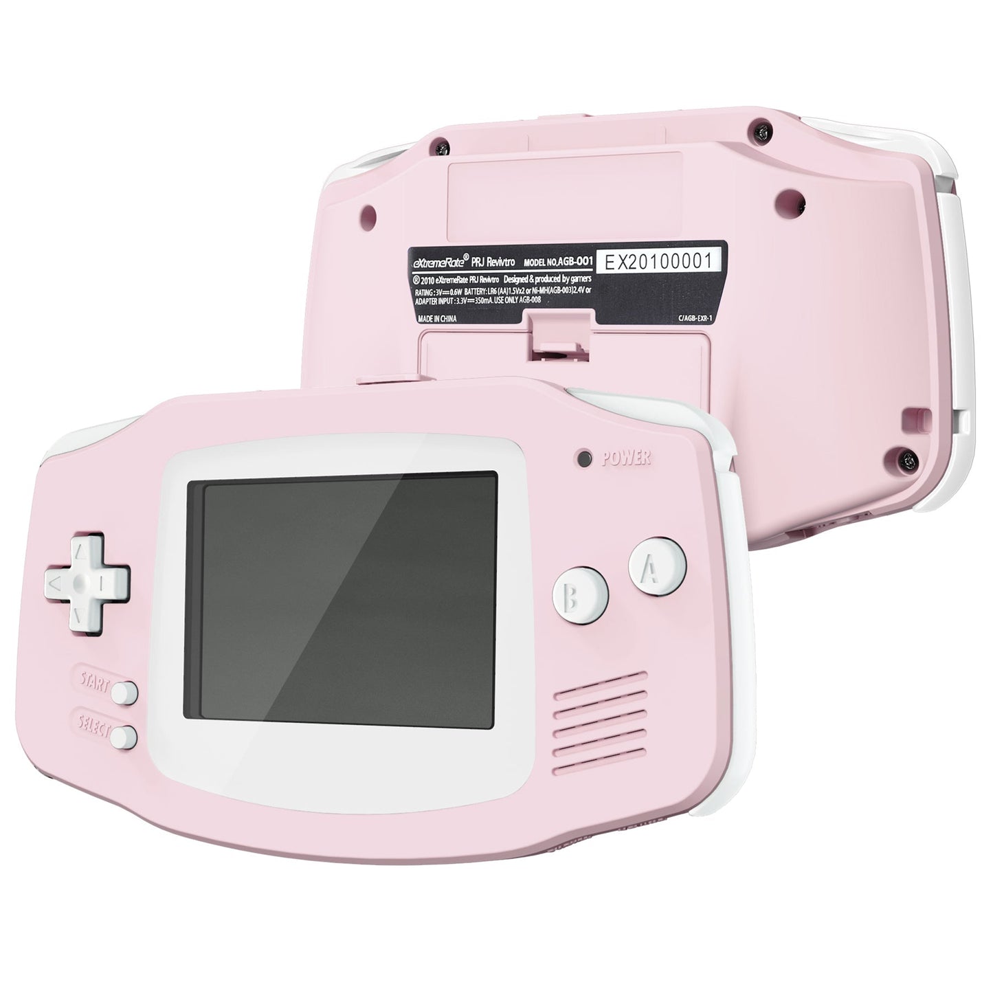 eXtremeRate Retail IPS Ready Upgraded Cherry Blossoms Pink Soft Touch GBA Replacement Shell Full Housing Cover Buttons for Gameboy Advance - Compatible with Both IPS & Standard LCD - Console & IPS Screen NOT Included - TAGP3012