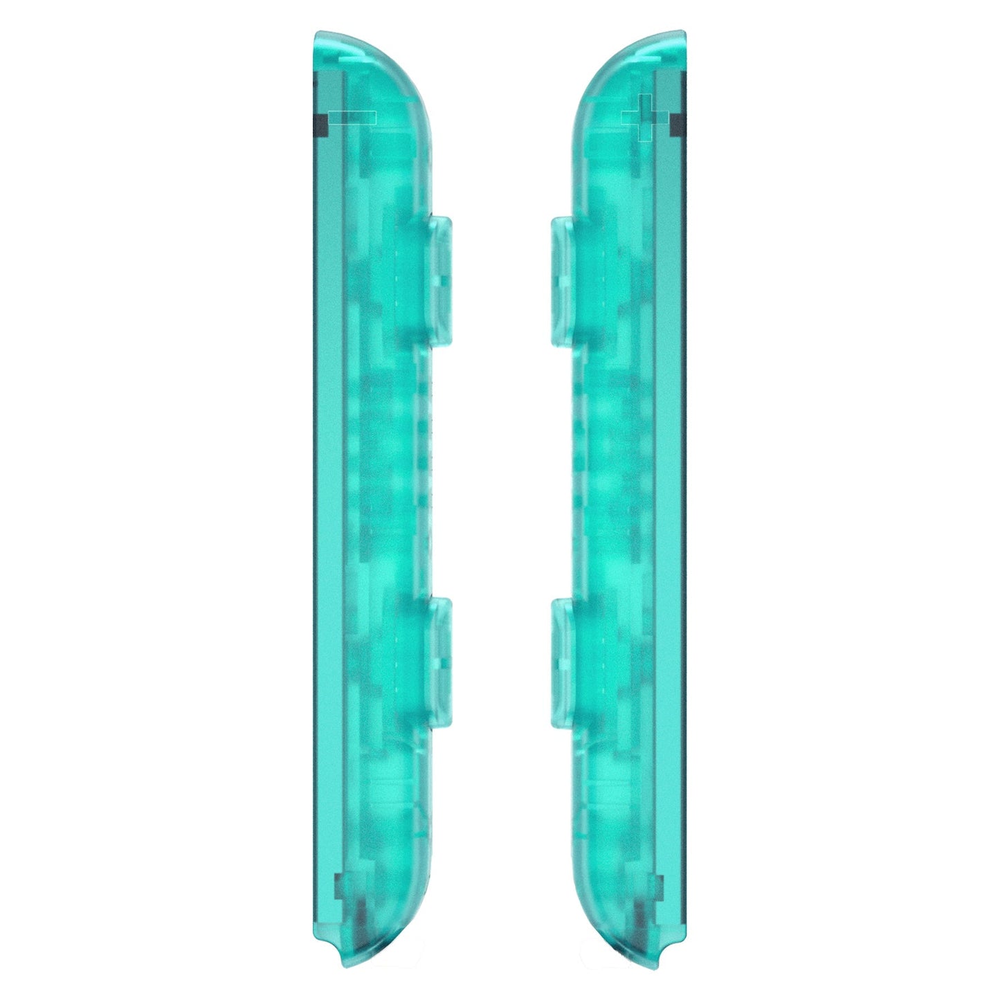 eXtremeRate Retail Emerald Green Replacement shell for NS Switch Joycon Strap, Custom Joy-Con Wrist Strap Housing Buttons for NS Switch - 2 Pack - UEM508
