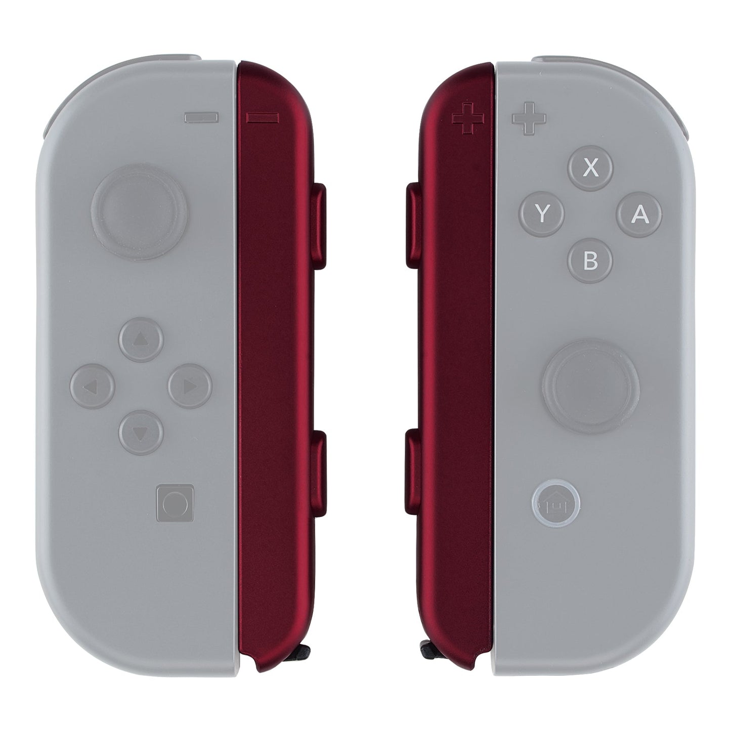 eXtremeRate Retail Scarlet Red Soft Touch Replacement shell for Nintendo Switch Joycon Strap, Custom Joy-Con Wrist Strap Housing Buttons for Nintendo Switch - 2 Pack - UEP302