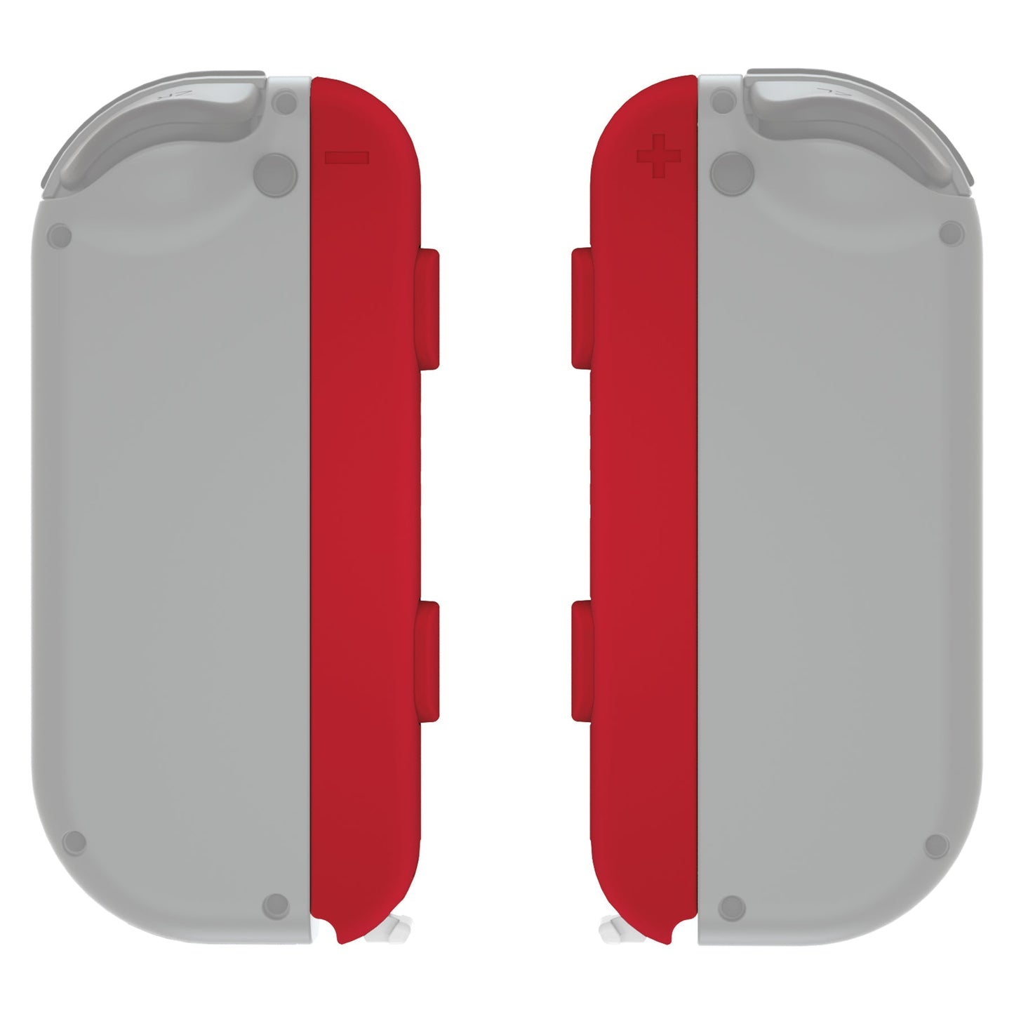 eXtremeRate Retail Passion Red Soft Touch Replacement shell for NS Switch Joycon Strap, Custom Joy-Con Wrist Strap Housing Buttons for NS Switch - 2 Pack - UEP332