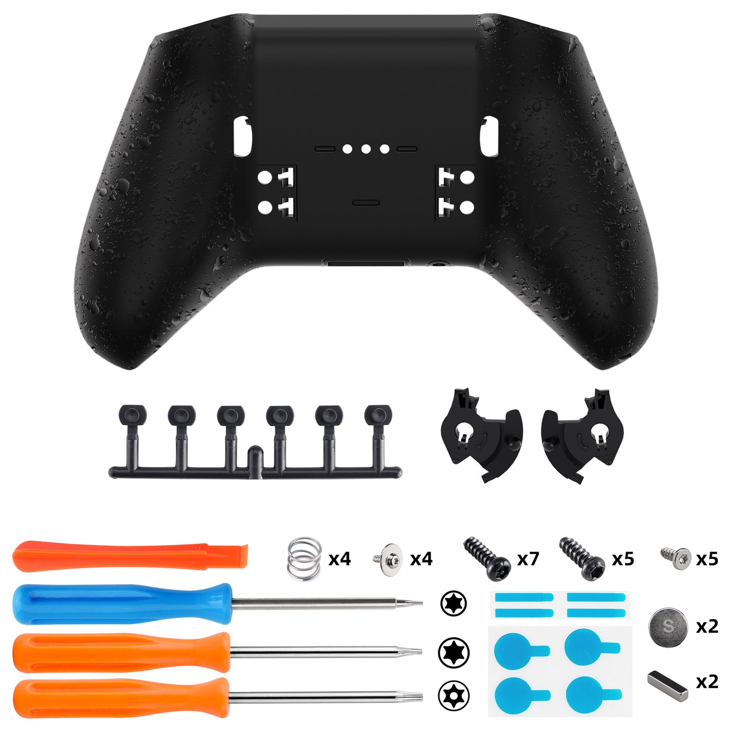 eXtremeRate Xbox Elite Series 2&Elite Series 2 Coreコントローラー(モデル1797)用交換ボトムシェルケース【テクスチャードブラック】