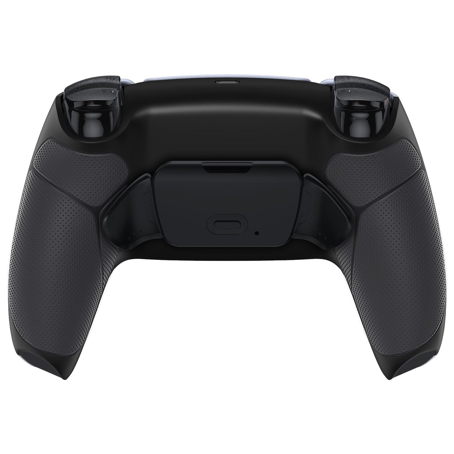 eXtremeRate Retail Black Rubberized Grip Back Paddles Remappable Rise Remap Kit with Upgrade Board & Redesigned Back Shell & Back Buttons Attachment for PS5 Controller BDM-010 & BDM-020 - XPFU6001