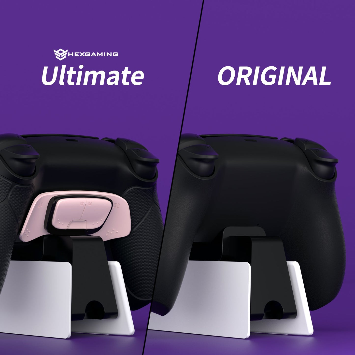 eXtremeRate Retail Black RiseDock Kit Extension Stand for PS5 Controller Charging Dock eXtremeRate RISE & RISE4 Remap Kit, Redesigned Charging Station Extenders for PS5 Controller HEXGAMING Rival, Rival Pro & Ultimate - ZQPFM001