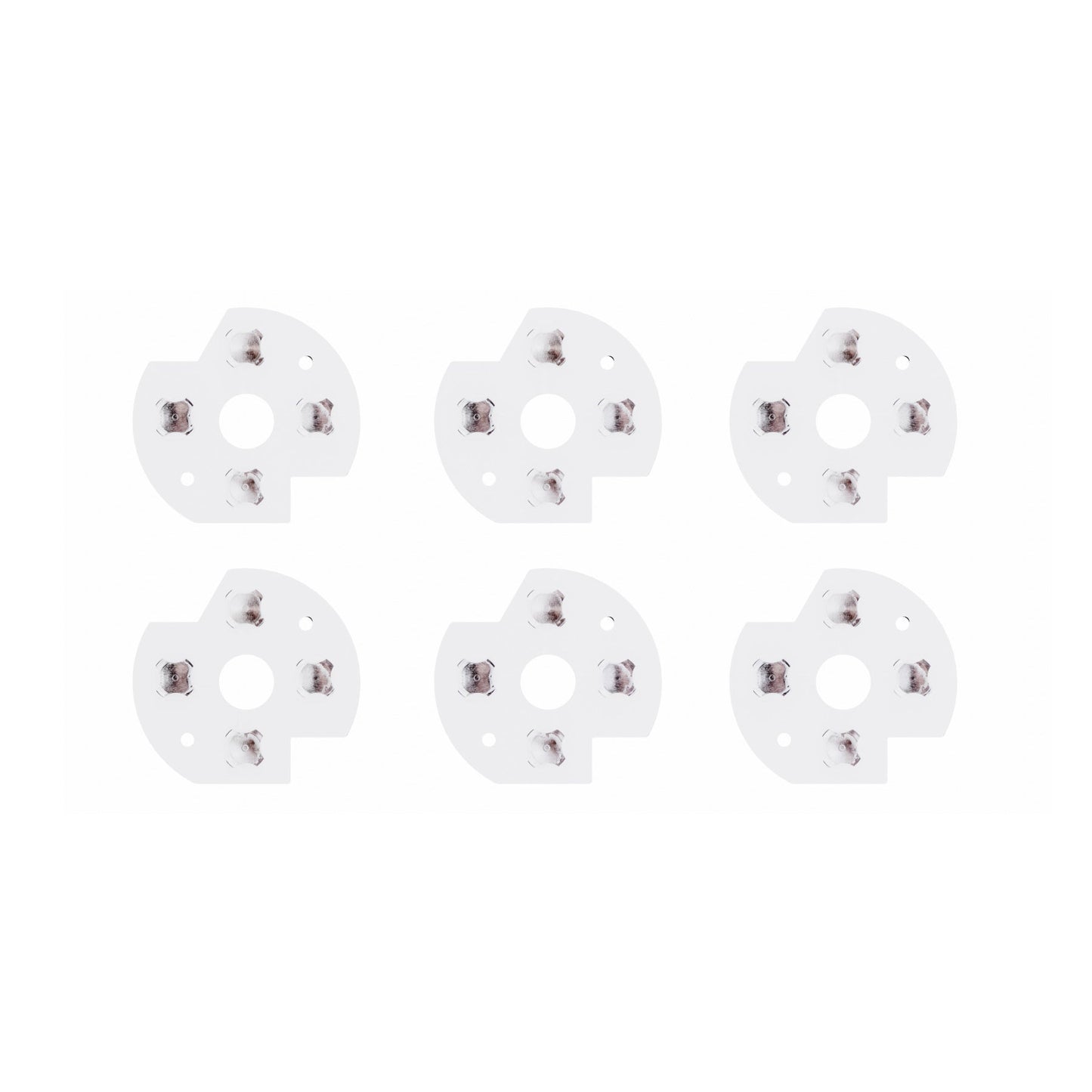eXtremeRate Retail 6 pcs Dpad Button Conductive Metel Patch Pad for Xbox One & Xbox One S/X & Xbox One Elite V1/V2 & Xbox Series X/S Controller - GRA00003GC