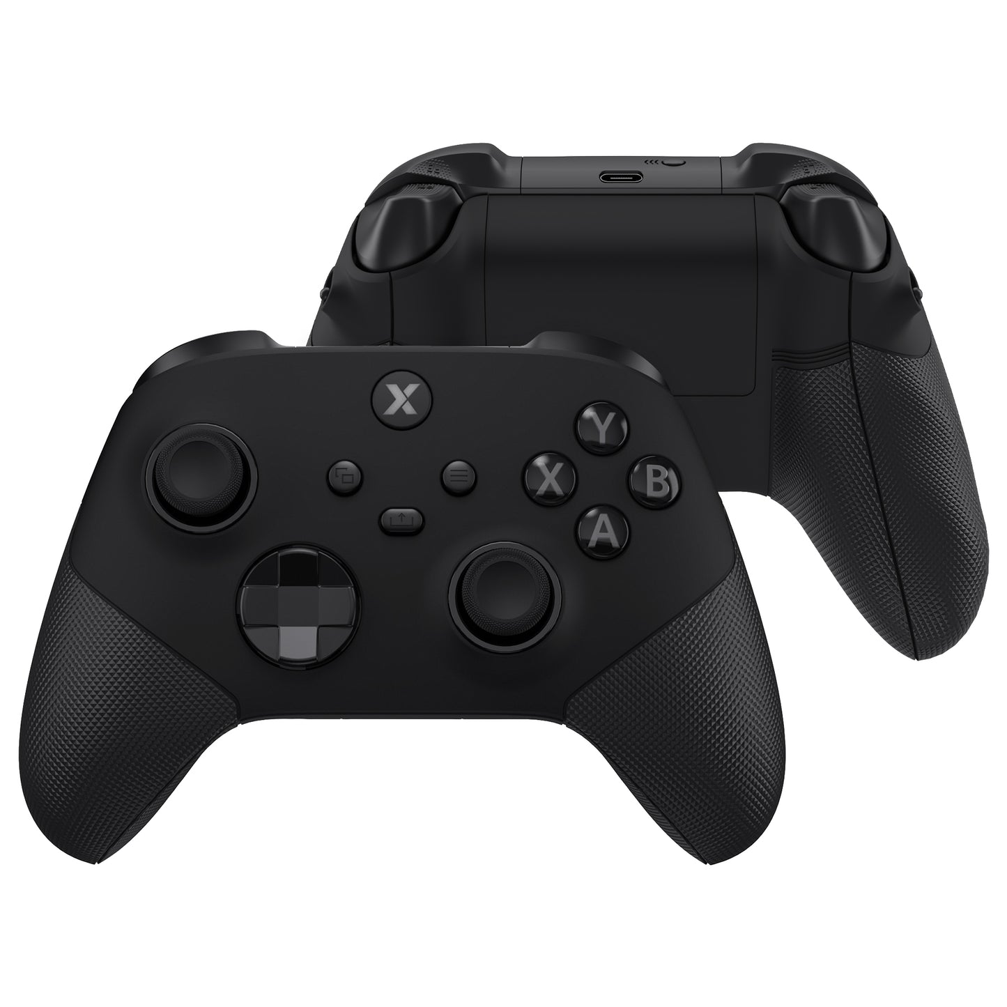eXtremeRate Xbox Series X&Sコントローラー対応用ASRバージョン 高性能再設計 フルセットシェルボタン FLEXOR サイドレールグリップ トリガーストップキット【ブラック】