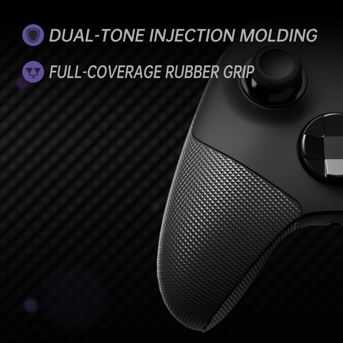 eXtremeRate Xbox Series X&Sコントローラー対応用ASRバージョン 高性能再設計 フルセットシェルボタン FLEXOR サイドレールグリップ トリガーストップキット【ブラック】