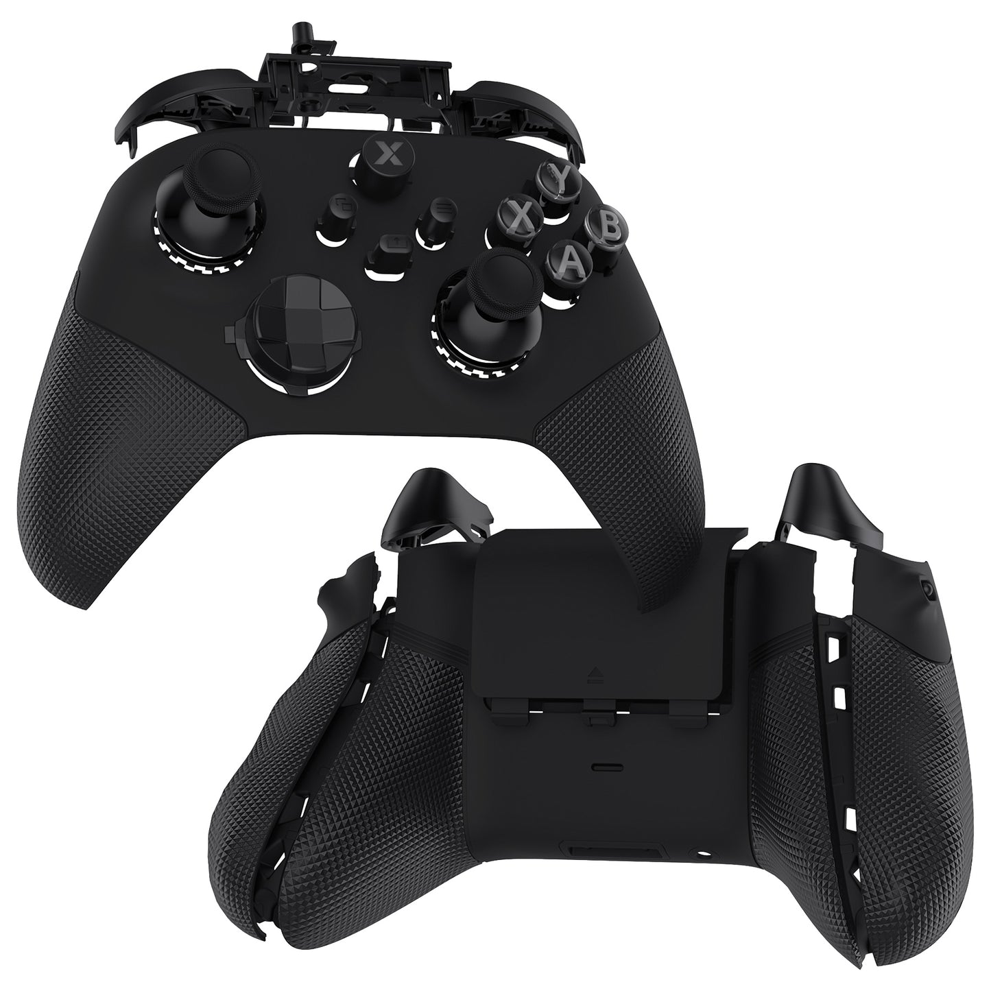 eXtremeRate Xbox Series X&Sコントローラー対応用ASRバージョン 高性能再設計 フルセットシェルボタン FLEXOR サイドレールグリップ トリガーストップキット【ブラック】