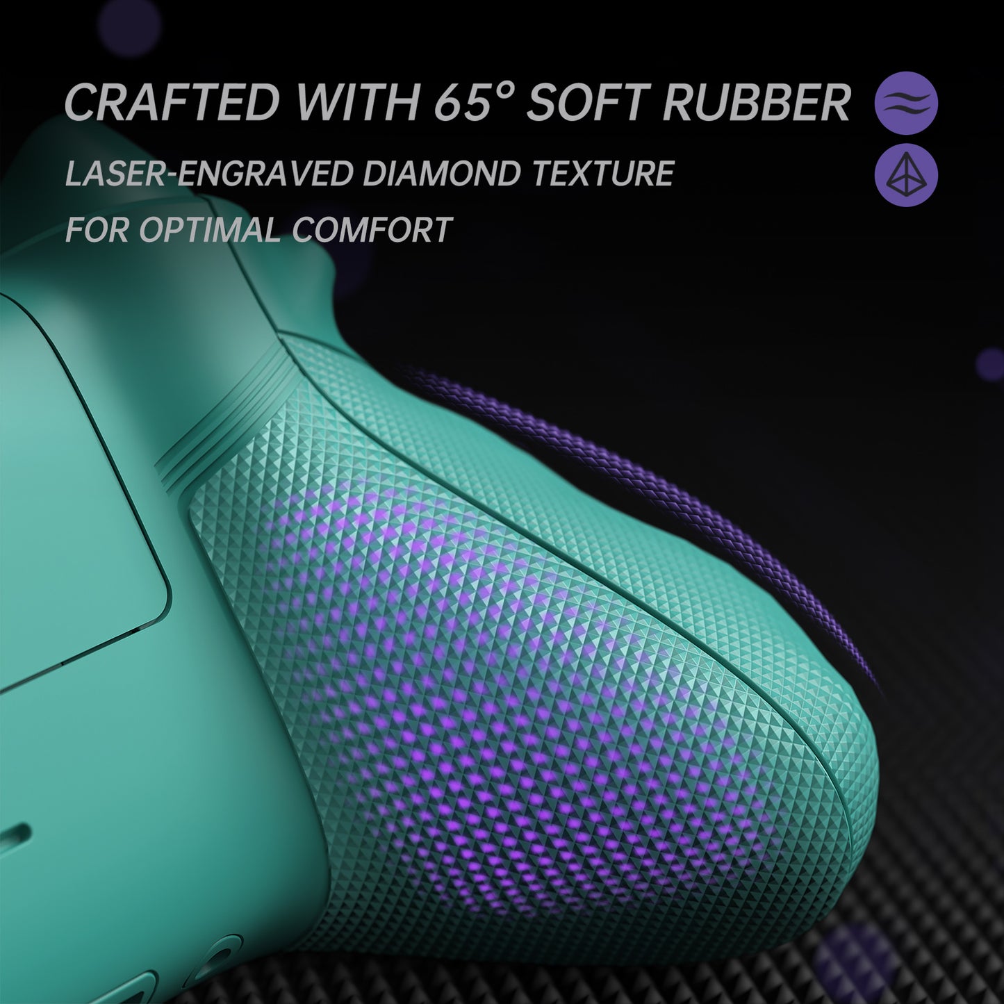 eXtremeRate Xbox Series X&Sコントローラー対応用ASRバージョン 高性能再設計 フルセットシェルボタン FLEXOR サイドレールグリップ トリガーストップキット【ティールグリーン】