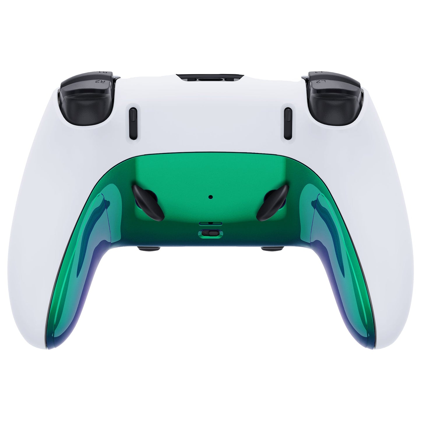 eXtremeRate PS5 edgeコントローラー対応交換対応用トップ&ボトム装飾トリムシェル【カメレオングリーンパープル】
