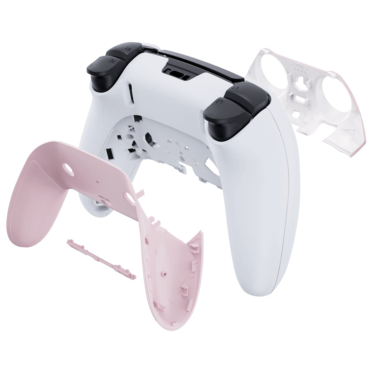 eXtremeRate PS5 edgeコントローラー対応交換対応用トップ&ボトム装飾トリムシェル【サクラピンク】