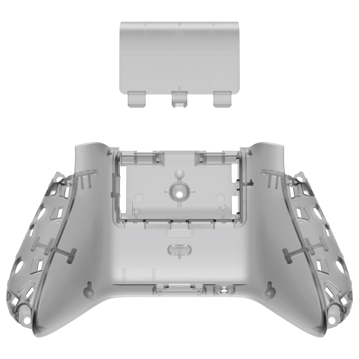 eXtremeRate Xbox Series X&Sコントローラー用交換ボトムシェル&バッテリーカバー【クリアブラック】