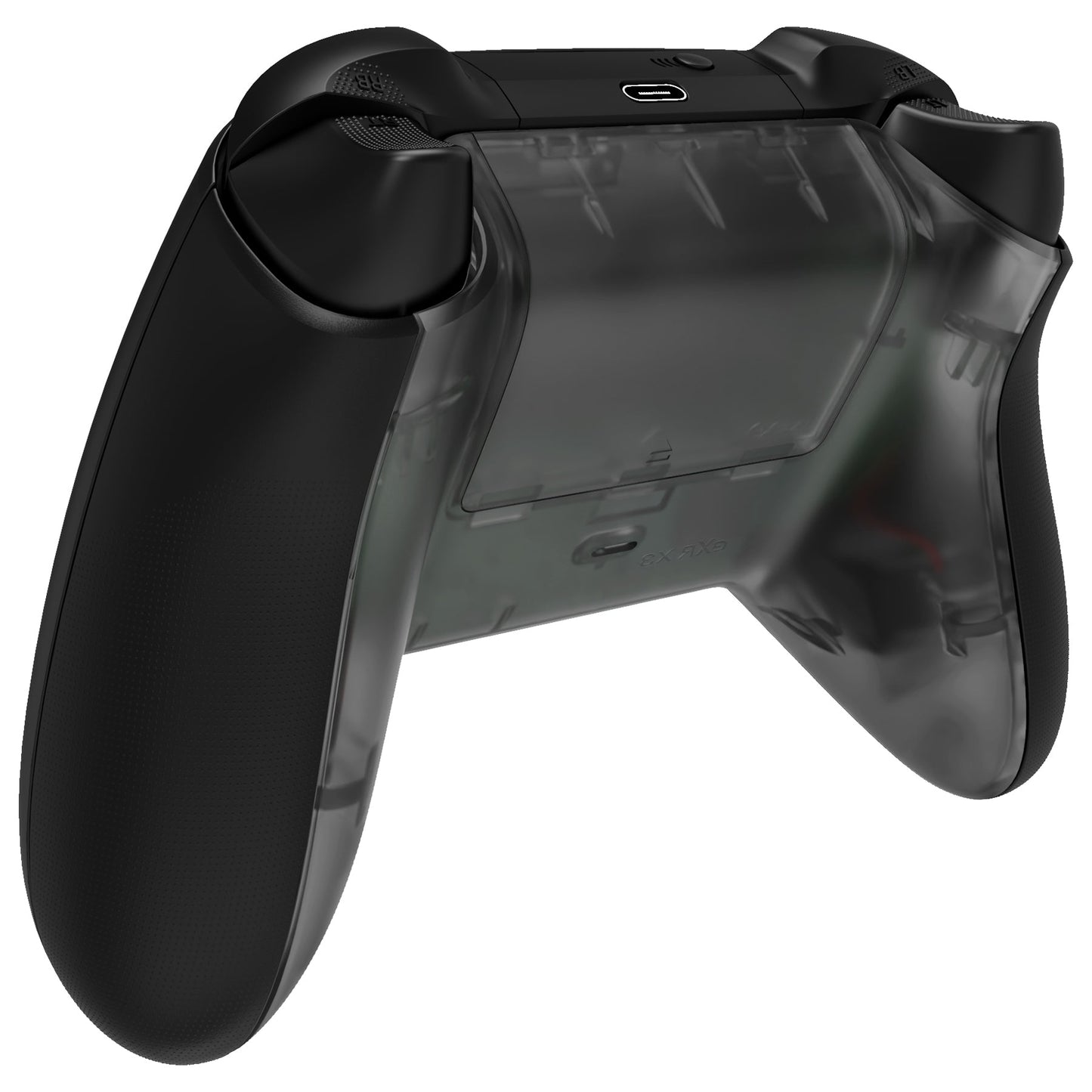 eXtremeRate Xbox Series X&Sコントローラー用交換ボトムシェル&バッテリーカバー【クリアブラック】