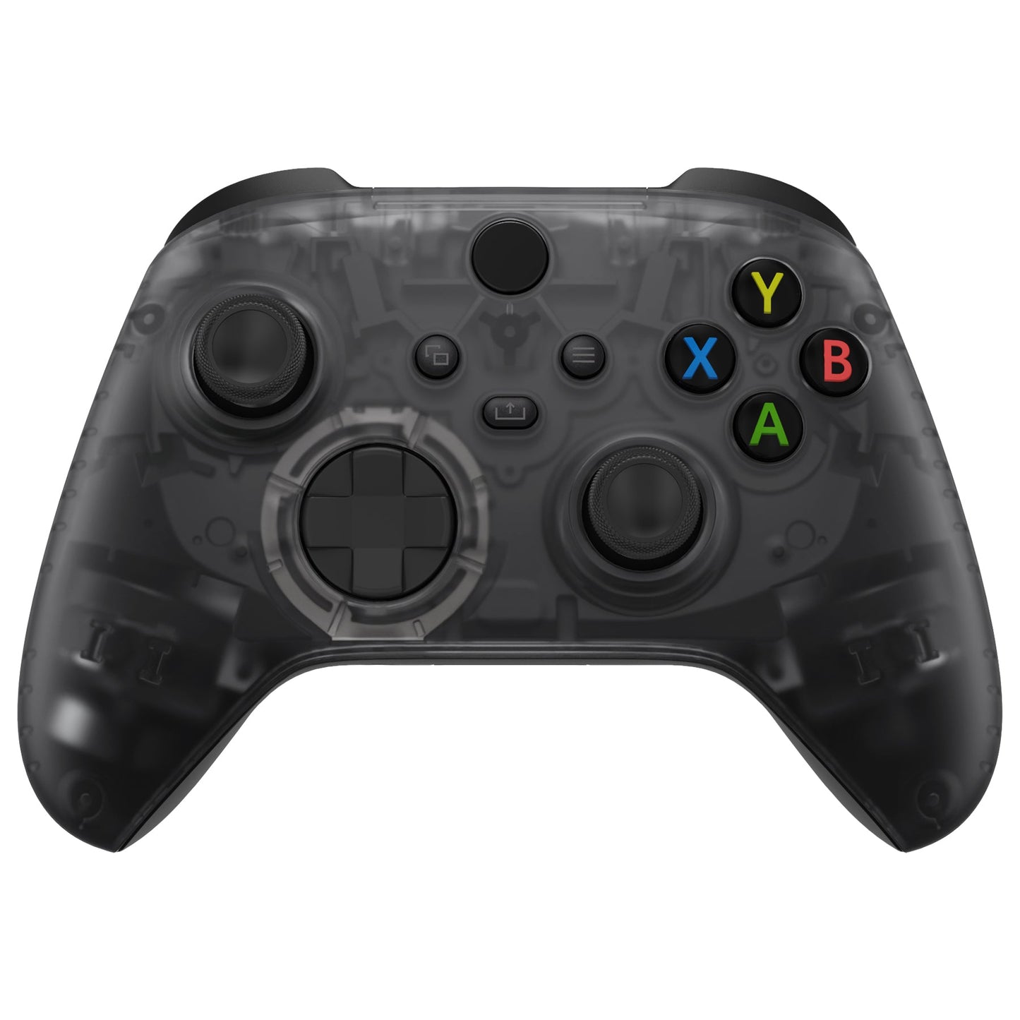 eXtremeRate Xbox Series X&Sコントローラー用交換フロントハウジングシェル&サイドレールパネル【クリアブラック】