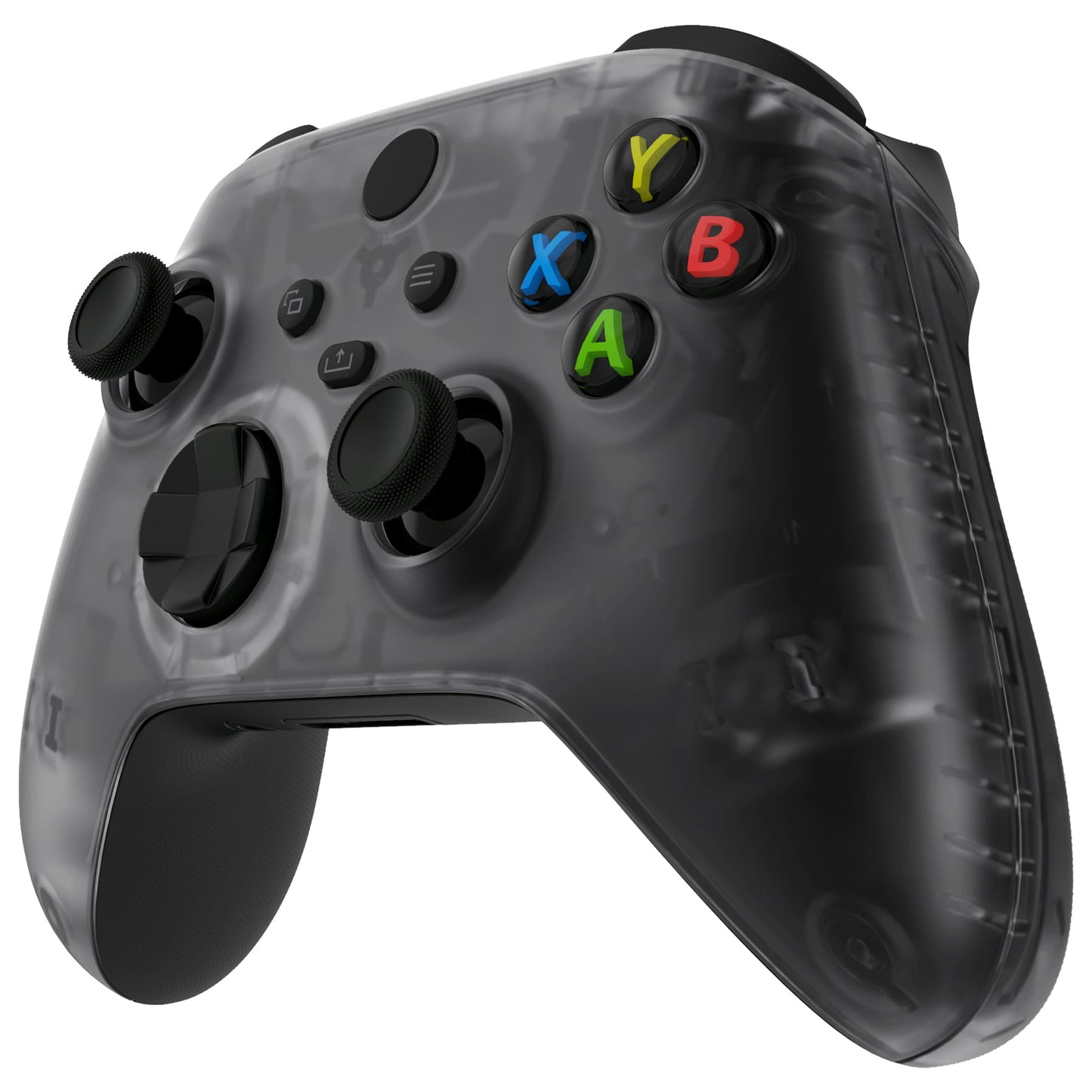 eXtremeRate Xbox Series X&Sコントローラー用交換フロントハウジングシェル&サイドレールパネル【クリアブラック】
