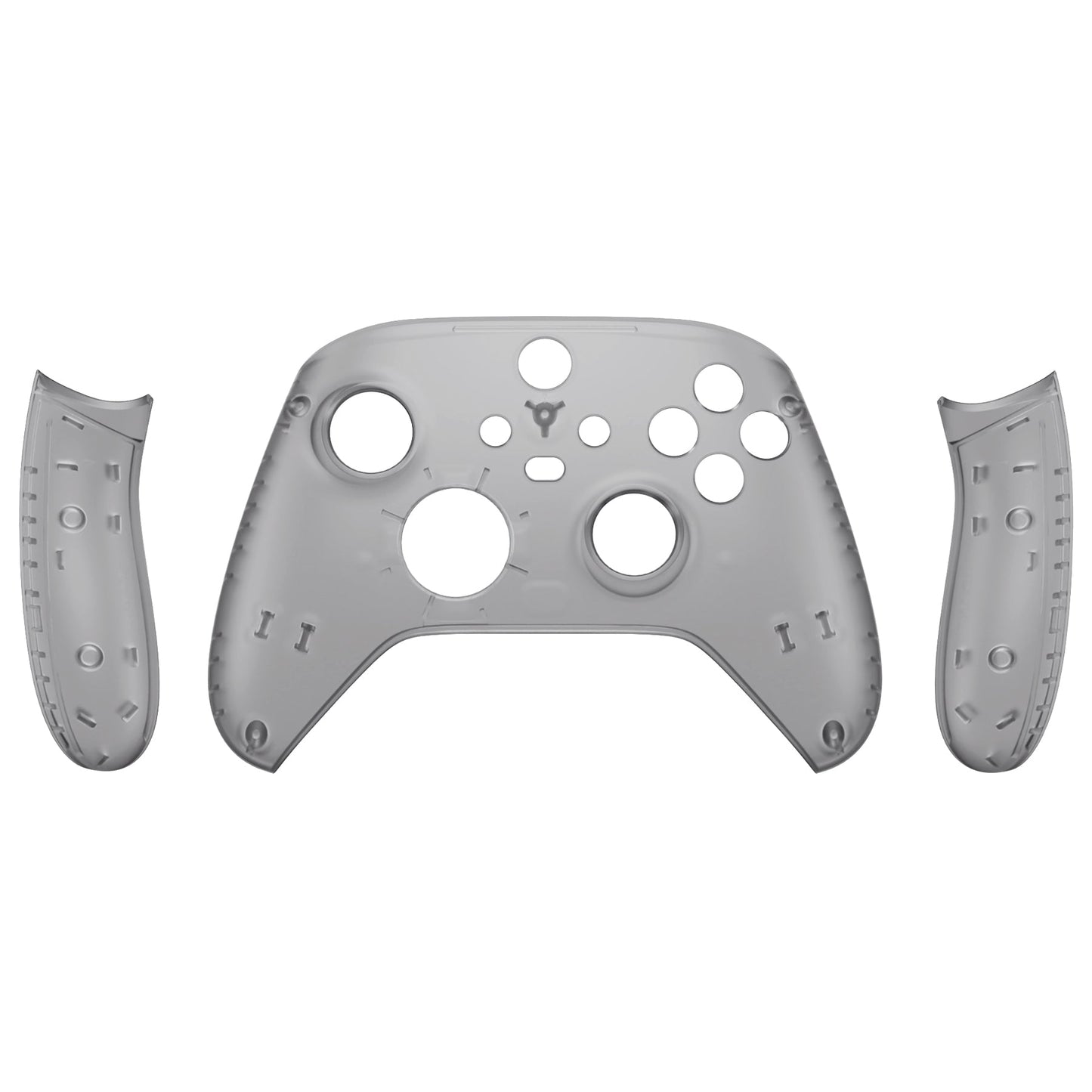 eXtremeRate Xbox Series X&Sコントローラー用交換フロントハウジングシェル&サイドレールパネル【クリアブラック】