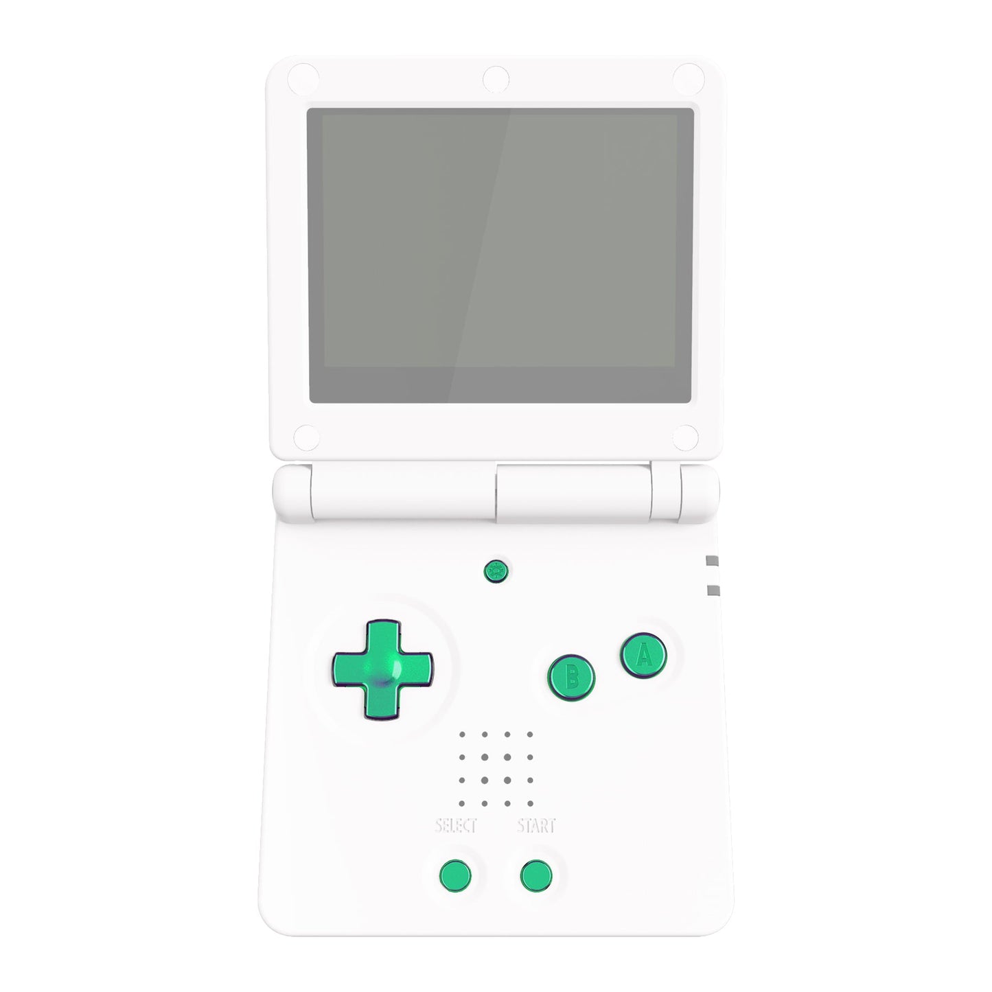 eXtremeRate ゲームボーイアドバンスSP(GBA SP)コンソール用カスタム交換フルセットボタン【カメレオングリーンパープル】