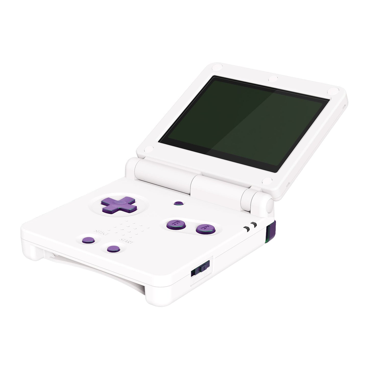 eXtremeRate ゲームボーイアドバンスSP(GBA SP)コンソール用カスタム交換フルセットボタン【カメレオングリーンパープル】