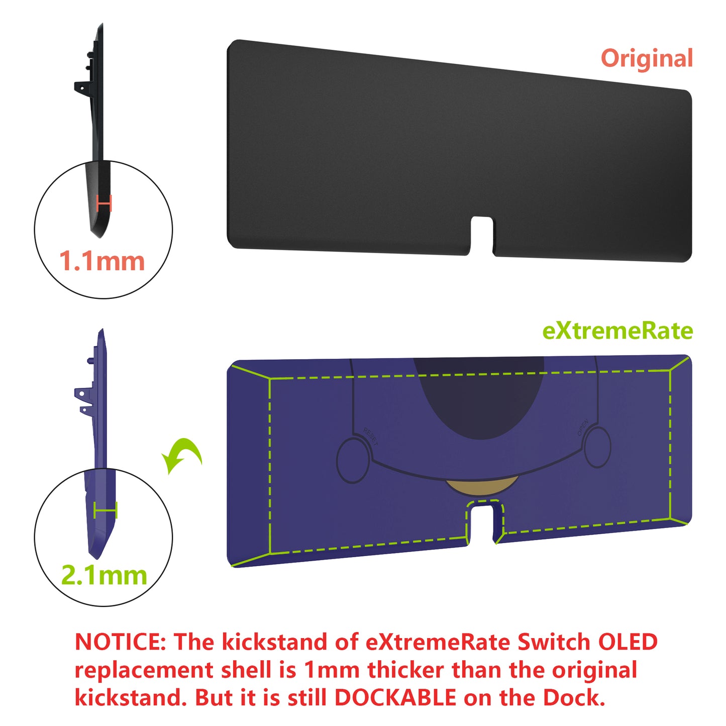 eXtremeRate 任天堂スイッチ有機EL用カスタム交換フルセットシェル&ボタン【クラシックNGCスタイル】