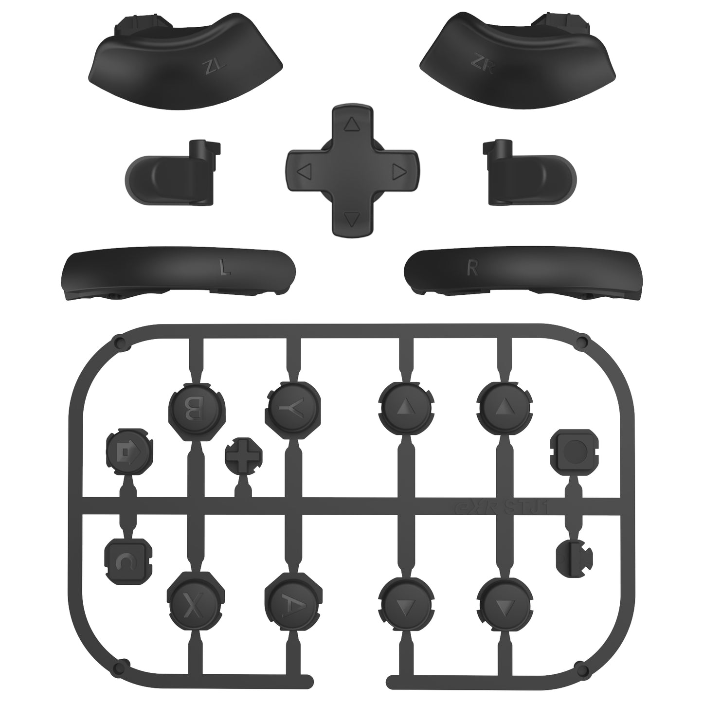 eXtremeRate Nintendo Switch 2ジョイコン対応交換フルセットボタン【ブラック】