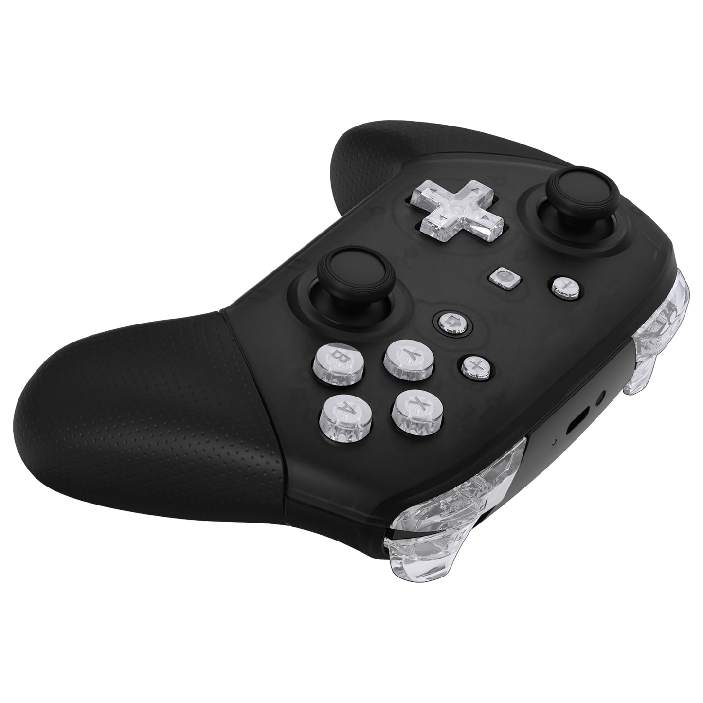 eXtremeRate Nintendo Switch Proコントローラー用DIY交換フルセットボタン【クリスタルクリア】