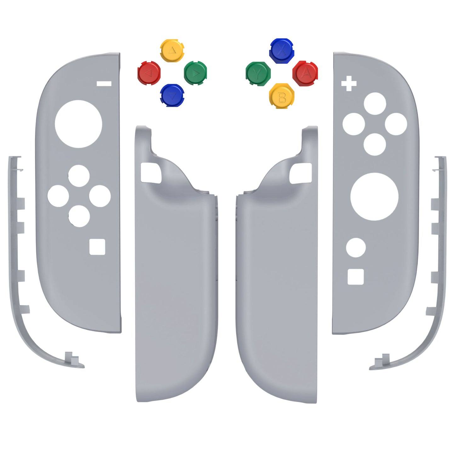 eXtremeRate Nintendo Switch 2対応ジョイコン交換フルセットシェルケース、ボタン付き - エッセンス版【ニューホープグレイ】