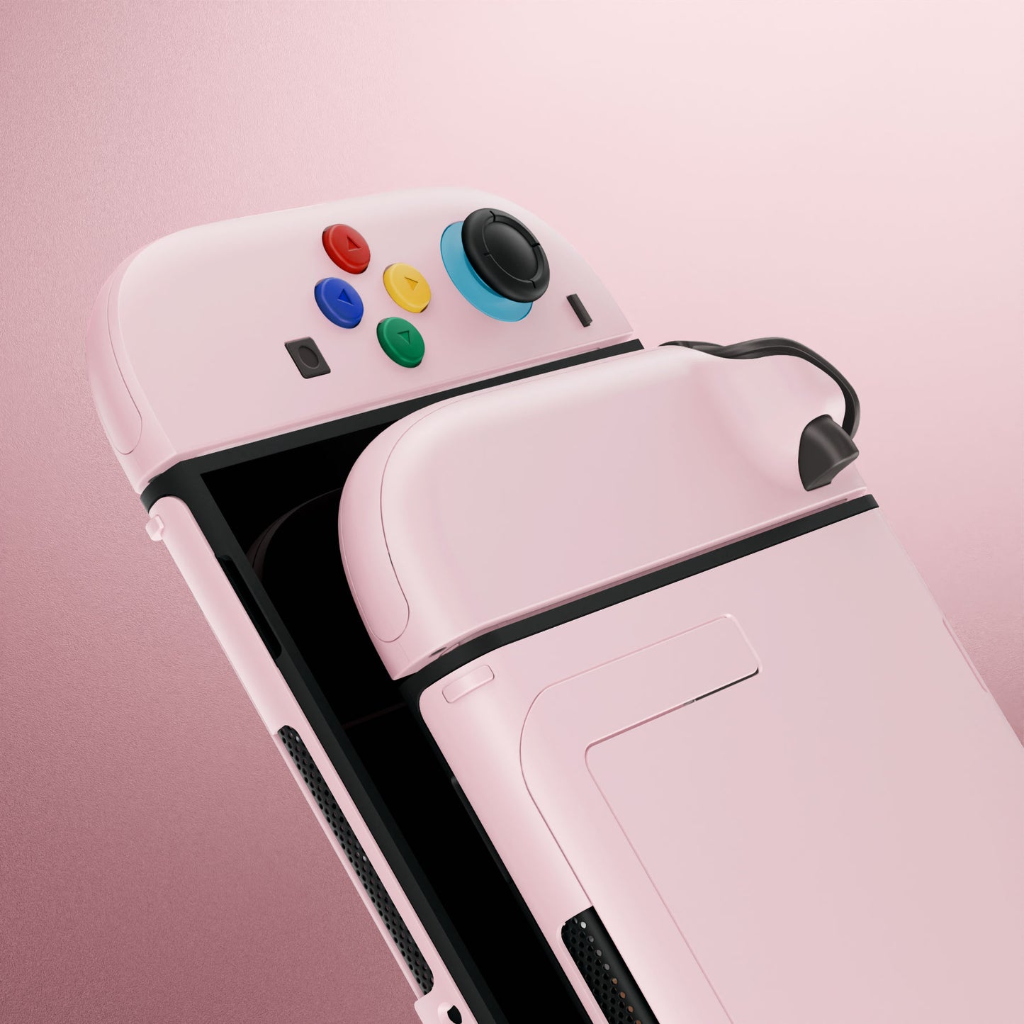 eXtremeRate Nintendo Switch 2対応交換フルセットシェル&ボタン - デラックス版【チェリーブロッサムピンク】