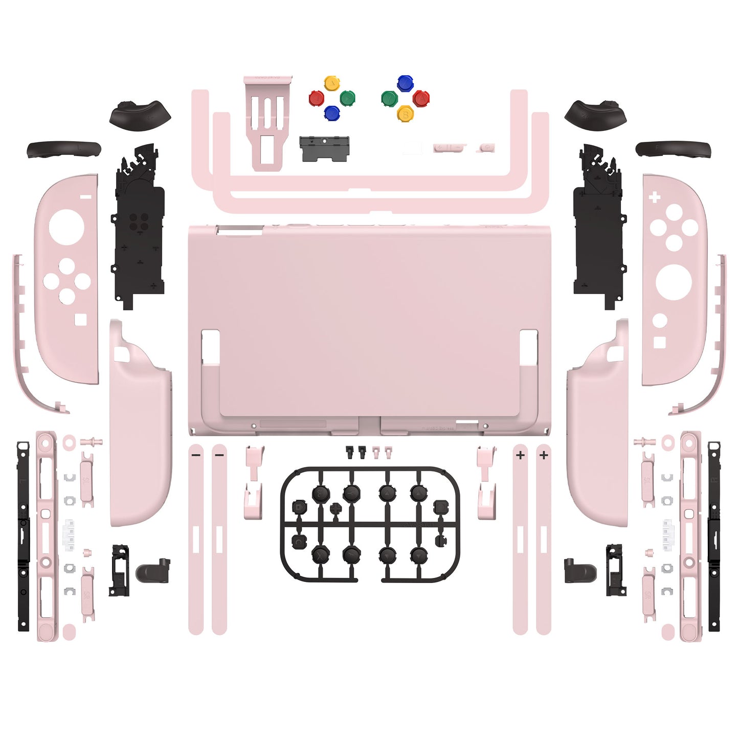 eXtremeRate Nintendo Switch 2対応交換フルセットシェル&ボタン - デラックス版【チェリーブロッサムピンク】