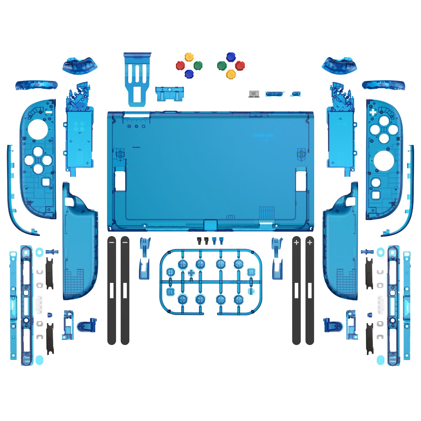 eXtremeRate Nintendo Switch 2対応交換フルセットシェル&ボタン - デラックス版【クリアブルー】