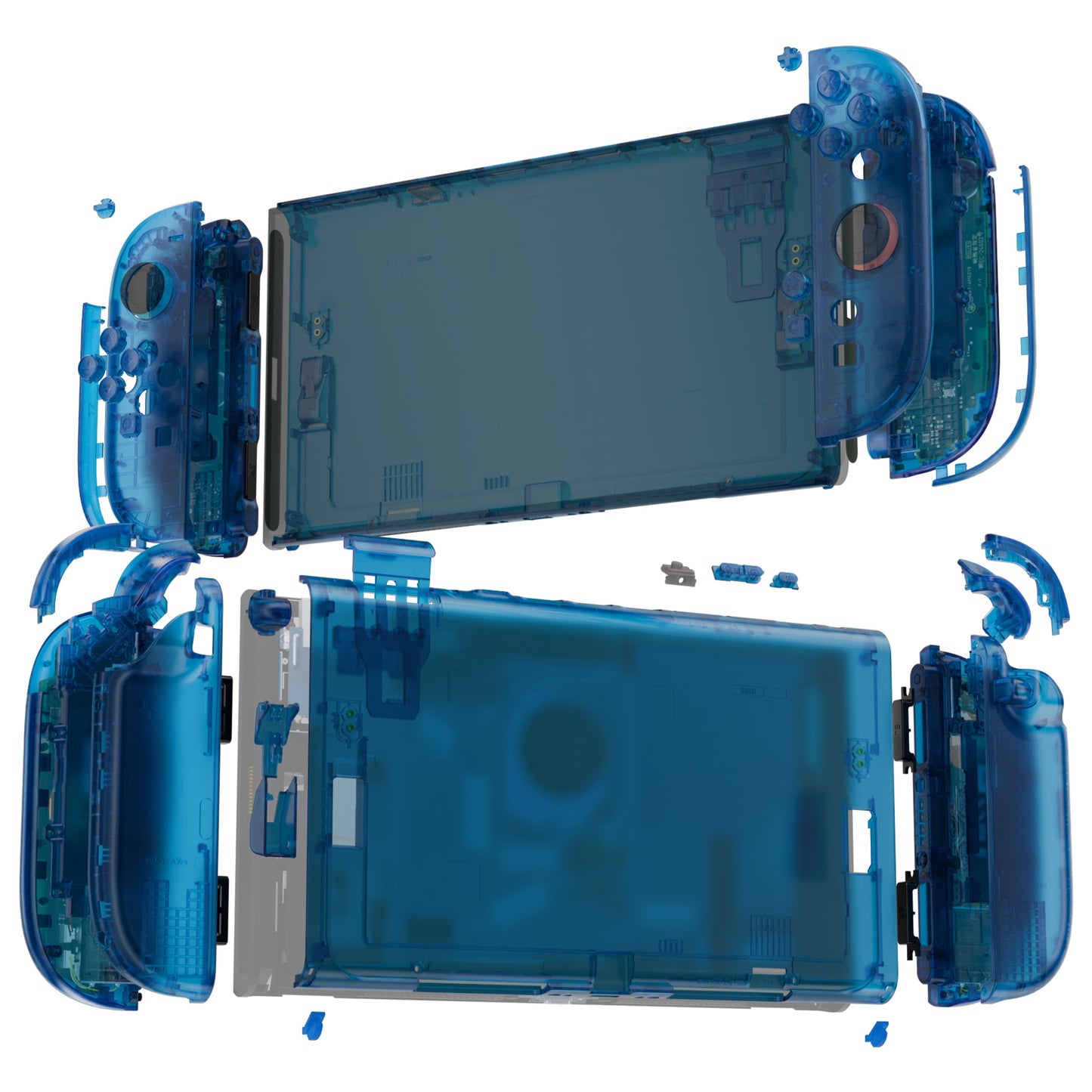 eXtremeRate Nintendo Switch 2対応交換フルセットシェル&ボタン - デラックス版【クリアブルー】