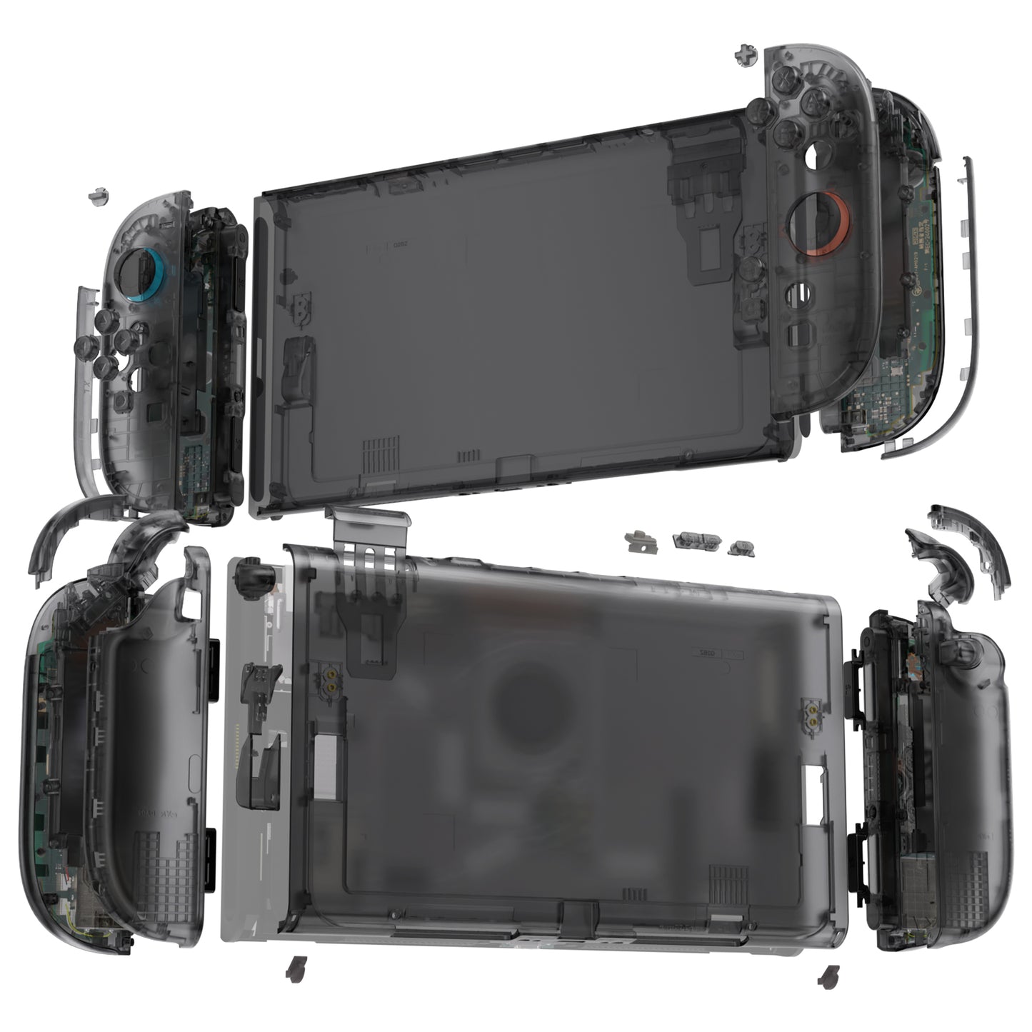 eXtremeRate Nintendo Switch 2対応交換フルセットシェル&ボタン - デラックス版【クリアブラック】