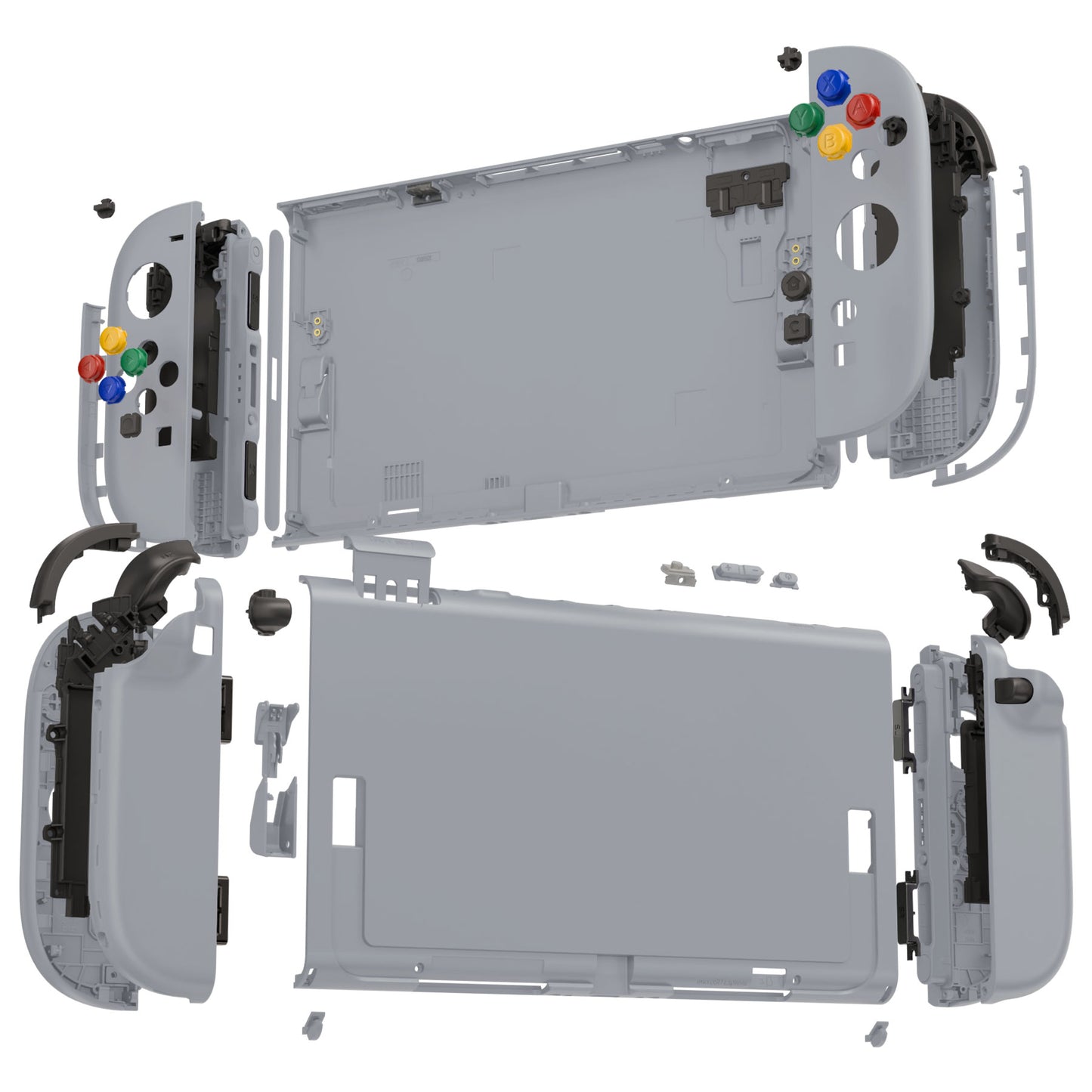 eXtremeRate Nintendo Switch 2対応交換フルセットシェル&ボタン - デラックス版【ニューホープグレイ】