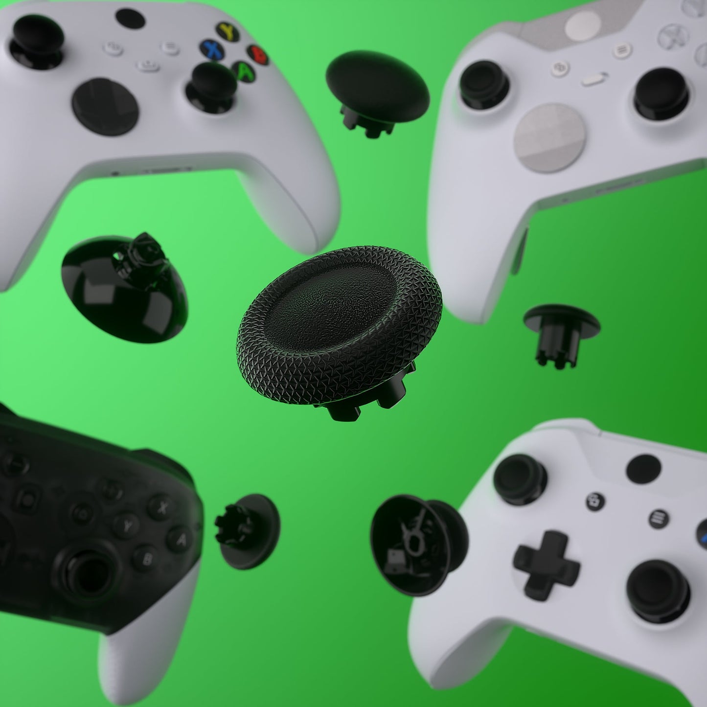 EDGE Sticks Replacement Interchangeable Thumbsticks for Xbox Series X/S & Xbox Core & Xbox One X/S & Xbox Elite V1 & NS Switch Pro Controller - Black eXtremeRate