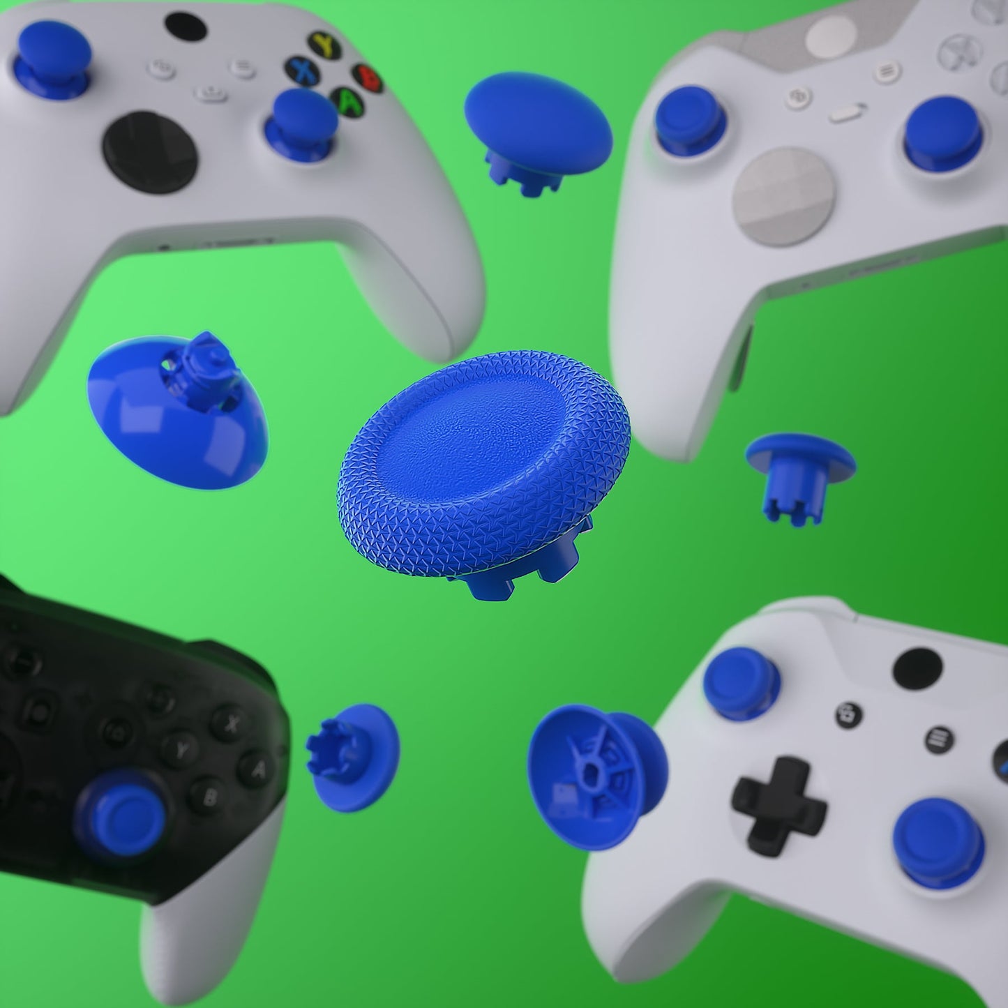EDGE Sticks Replacement Interchangeable Thumbsticks for Xbox Series X/S & Xbox Core & Xbox One X/S & Xbox Elite V1 & NS Switch Pro Controller - Blue eXtremeRate